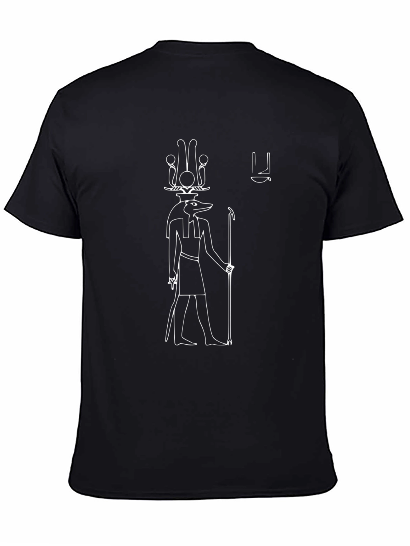 Anubis Egyptian God Graphic Tee - Black