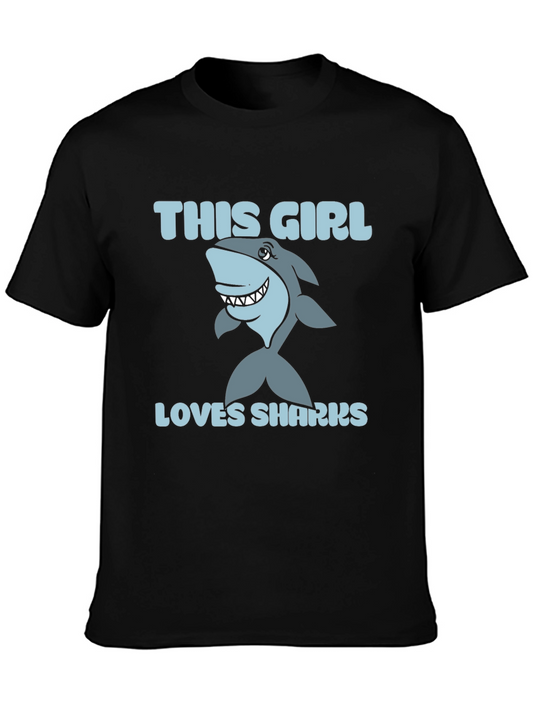 This Girl Loves Sharks - Graphic Tee