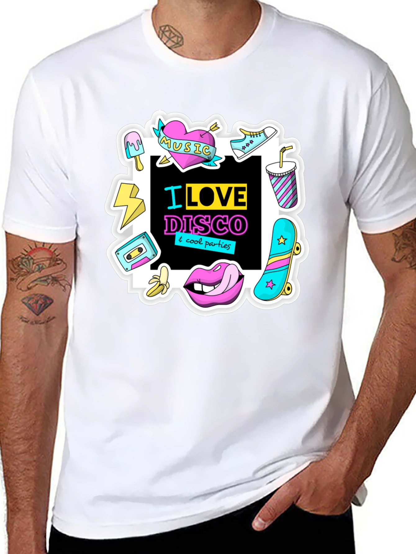 I Love Disco Graphic Tee - 80s Nostalgia