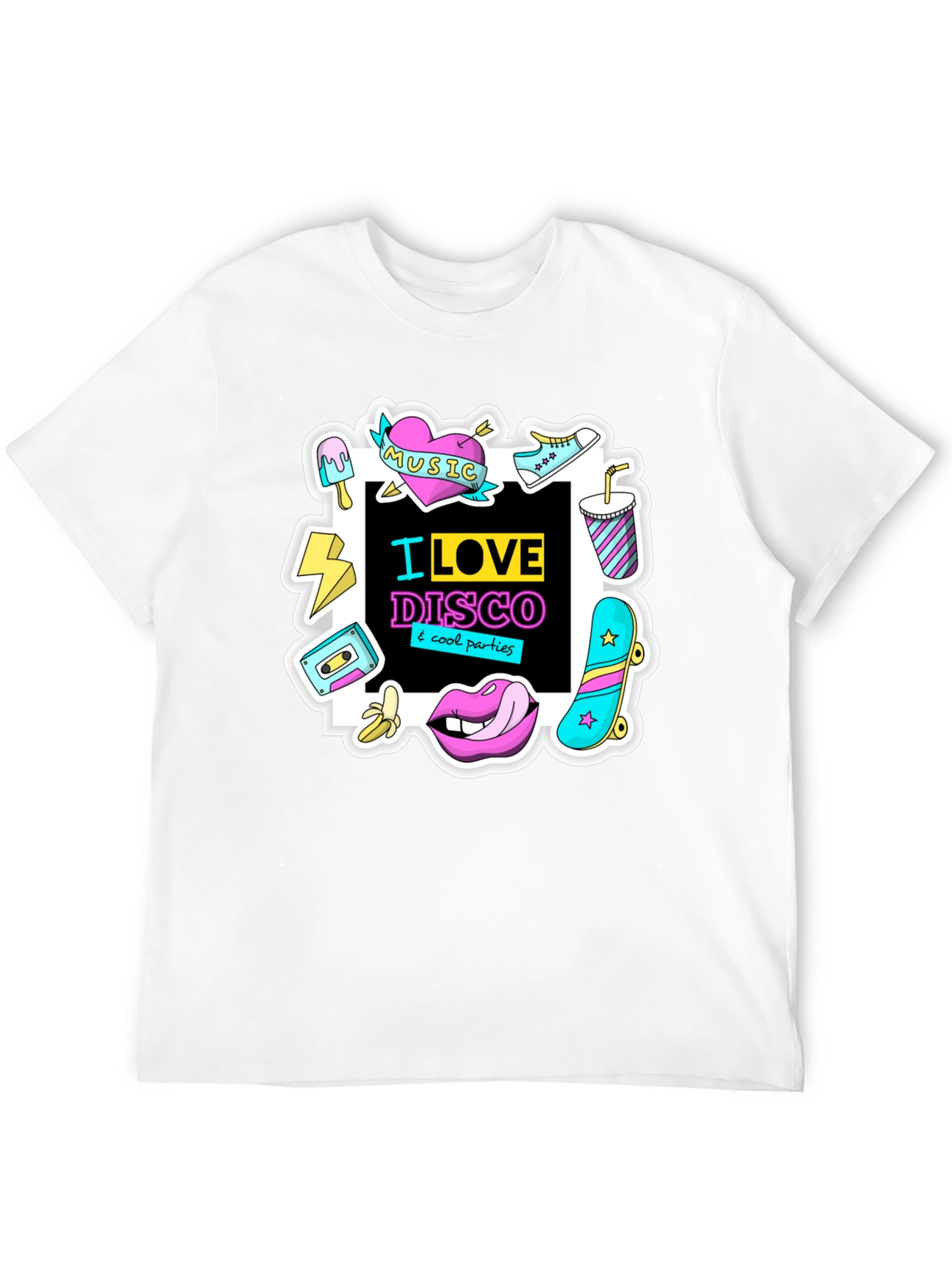 I Love Disco Graphic Tee - 80s Nostalgia