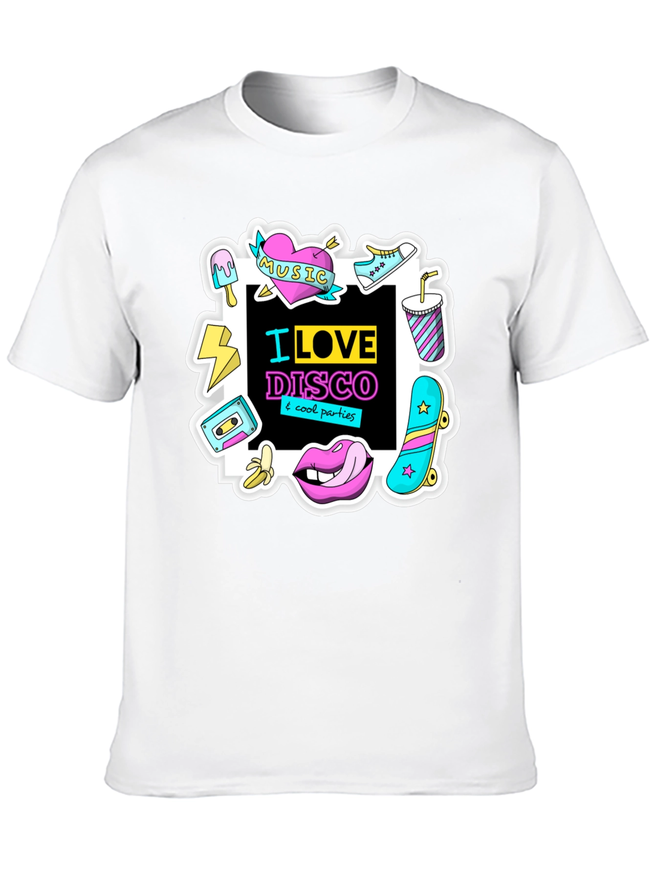 I Love Disco Graphic Tee - 80s Nostalgia
