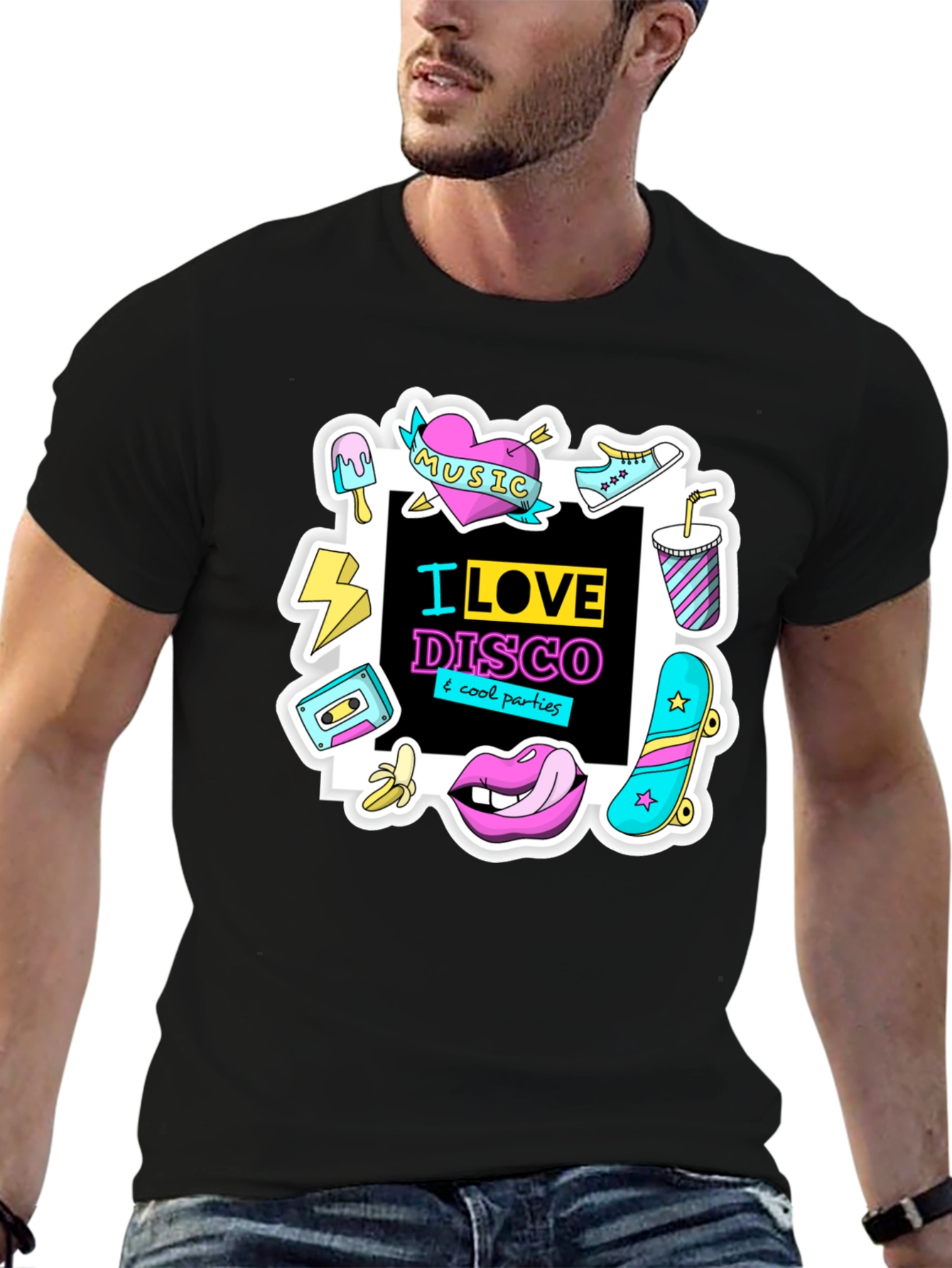 I Love Disco Graphic Tee - 80s Nostalgia
