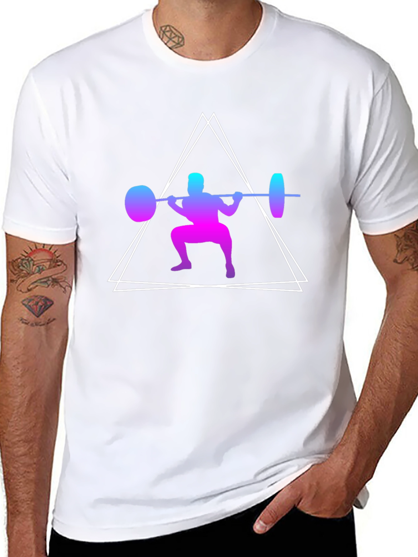 Gradient Weightlifter Graphic Tee