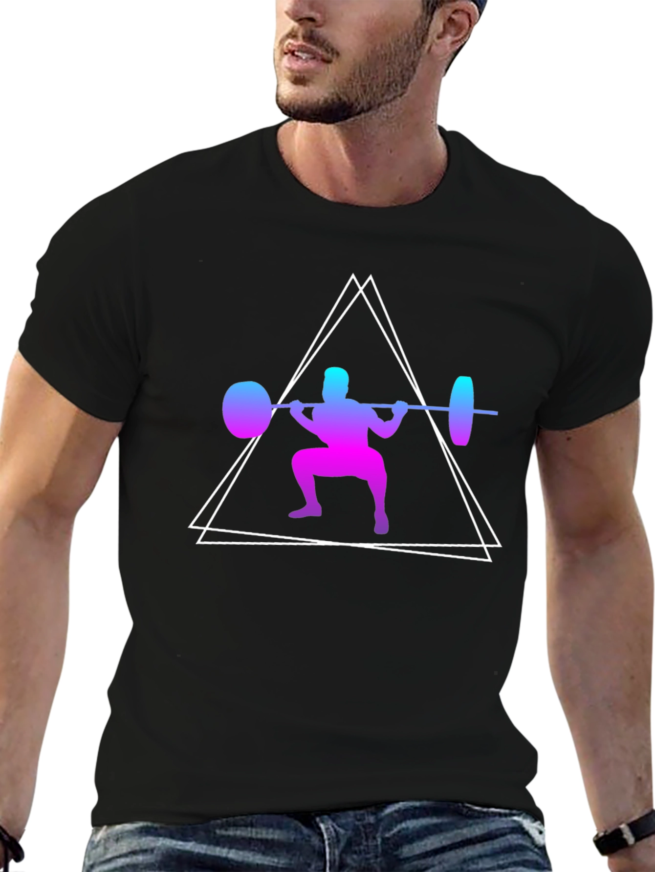Gradient Weightlifter Graphic Tee