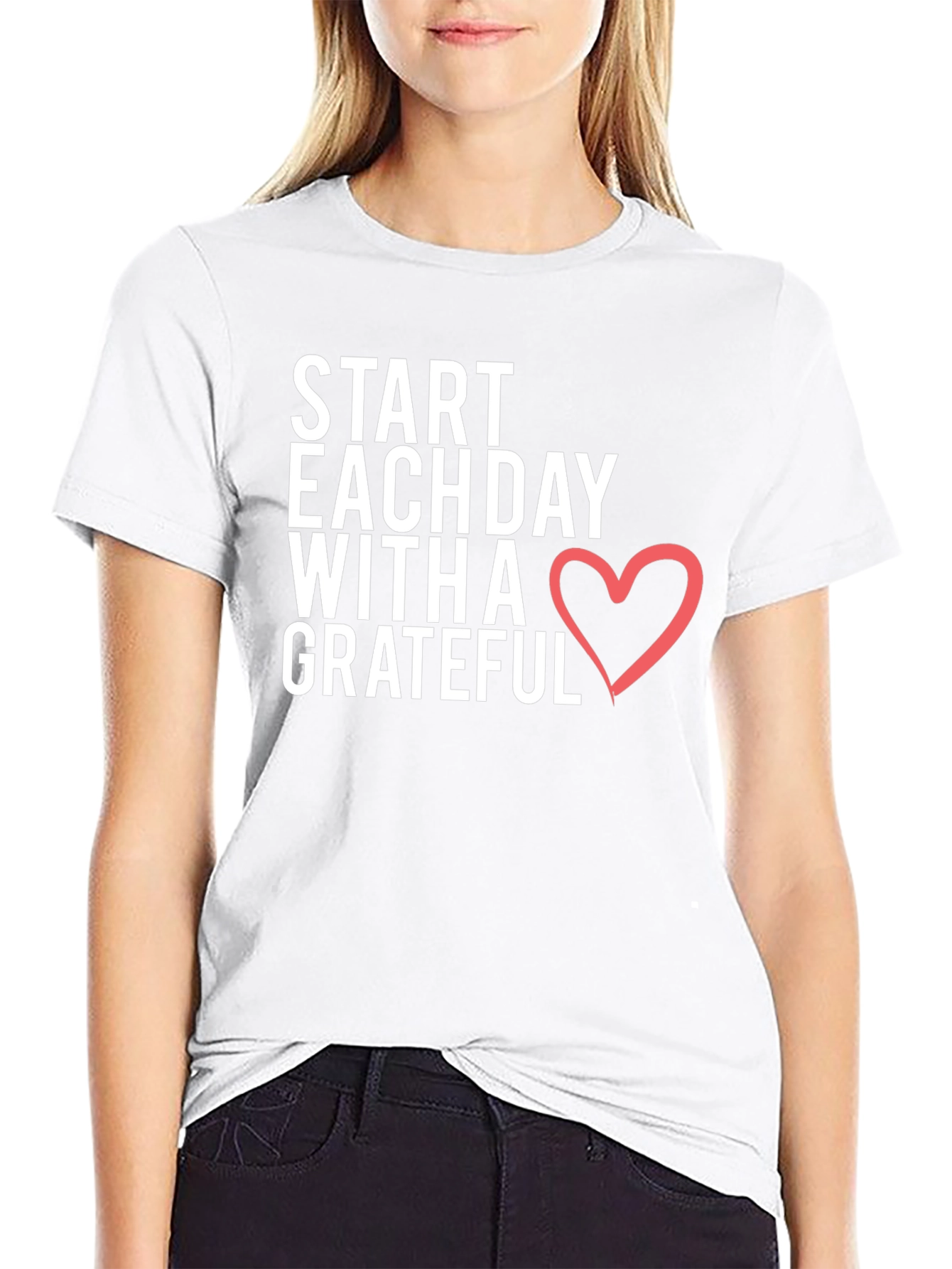 Grateful Heart Black Graphic Tee