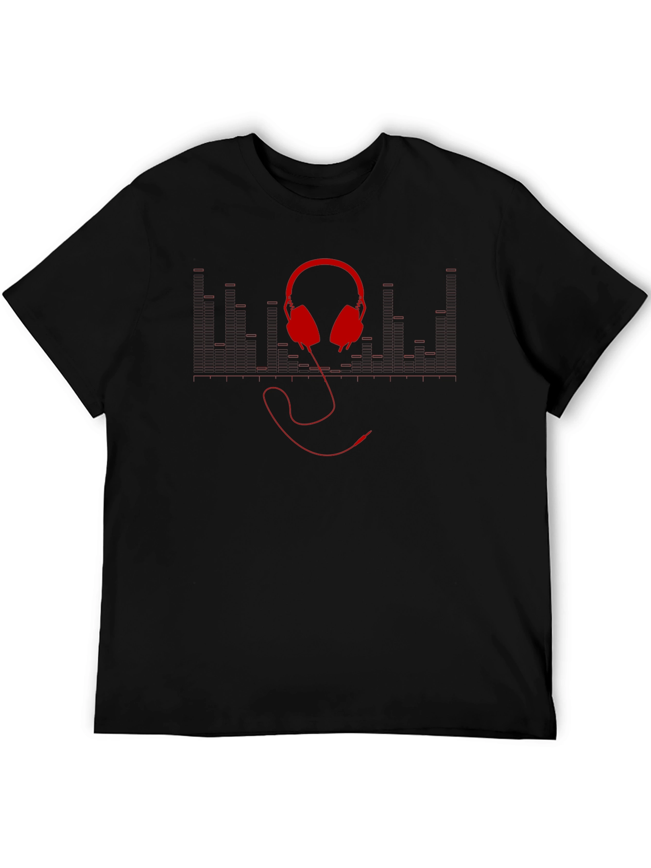 Headphone Graphic T-Shirt - Black