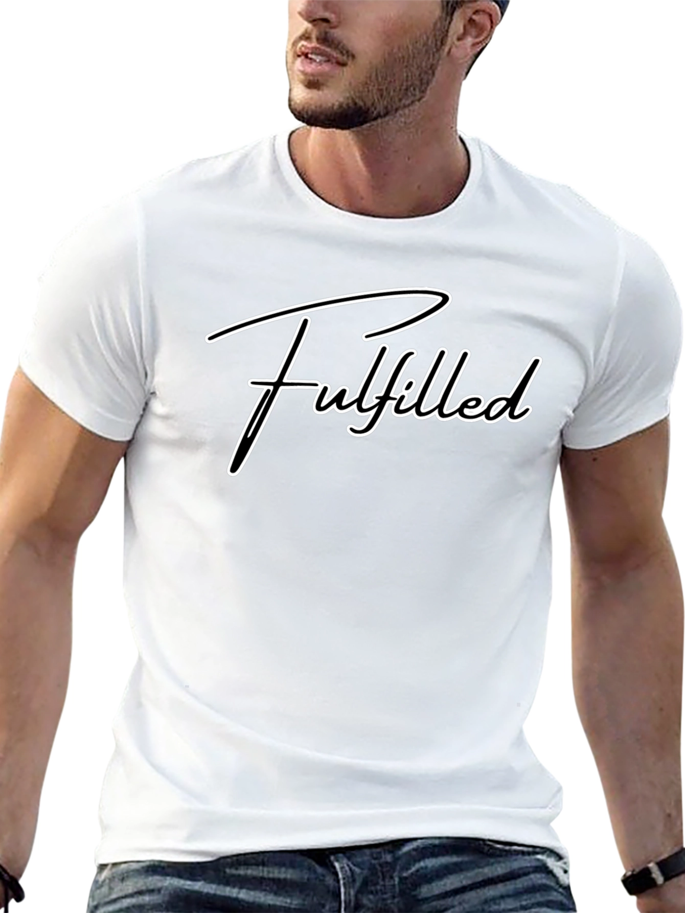 Fulfilled Graphic T-Shirt - Black Casual Tee
