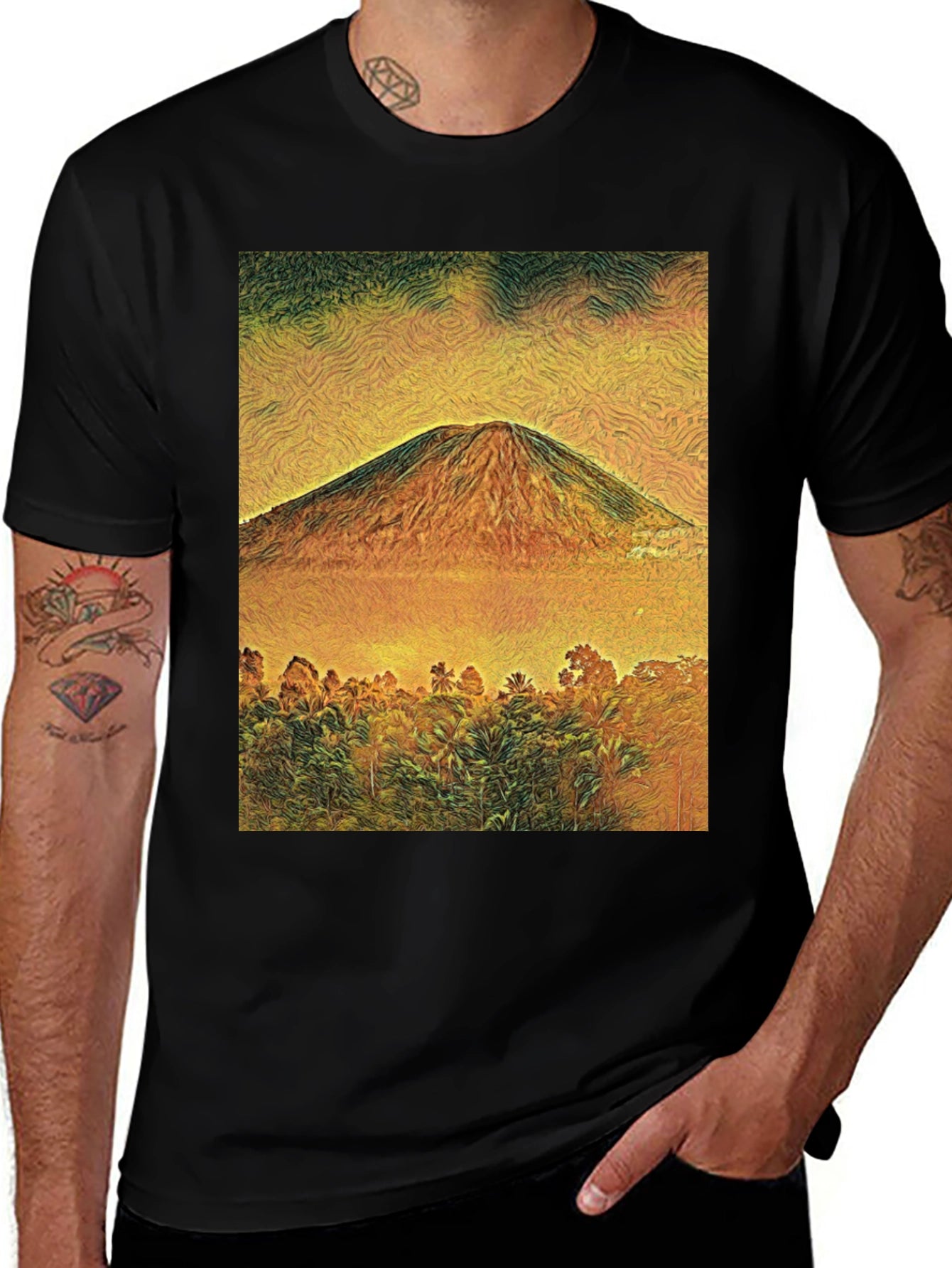 Mountain View Graphic Tee - Black Unisex T-Shirt