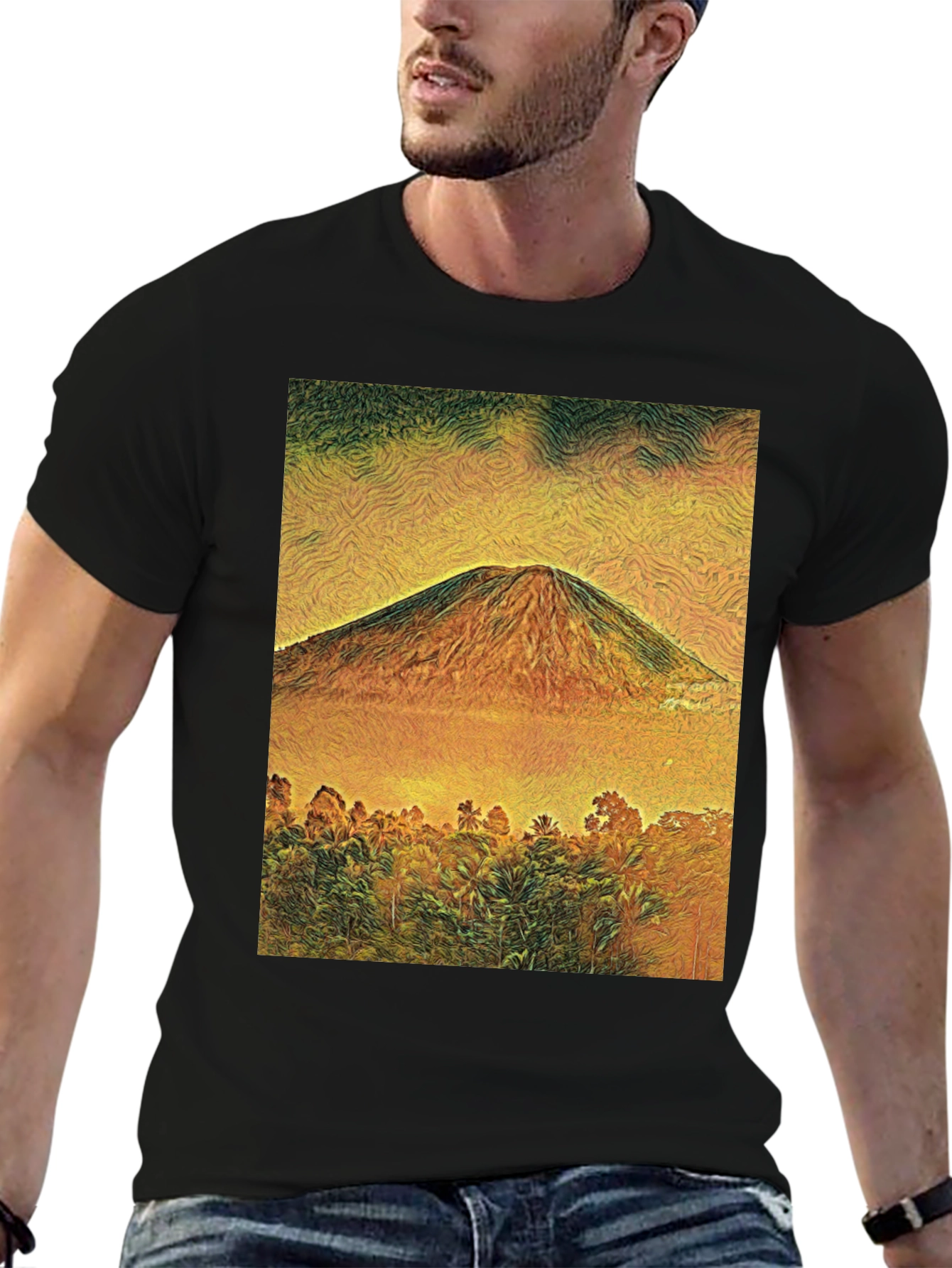 Mountain View Graphic Tee - Black Unisex T-Shirt