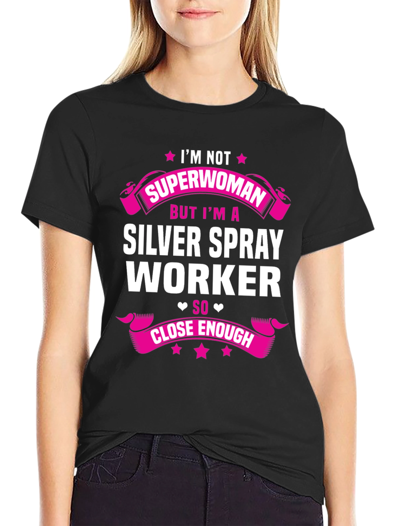 Silver Spray Worker T-Shirt - Superwoman Alternative