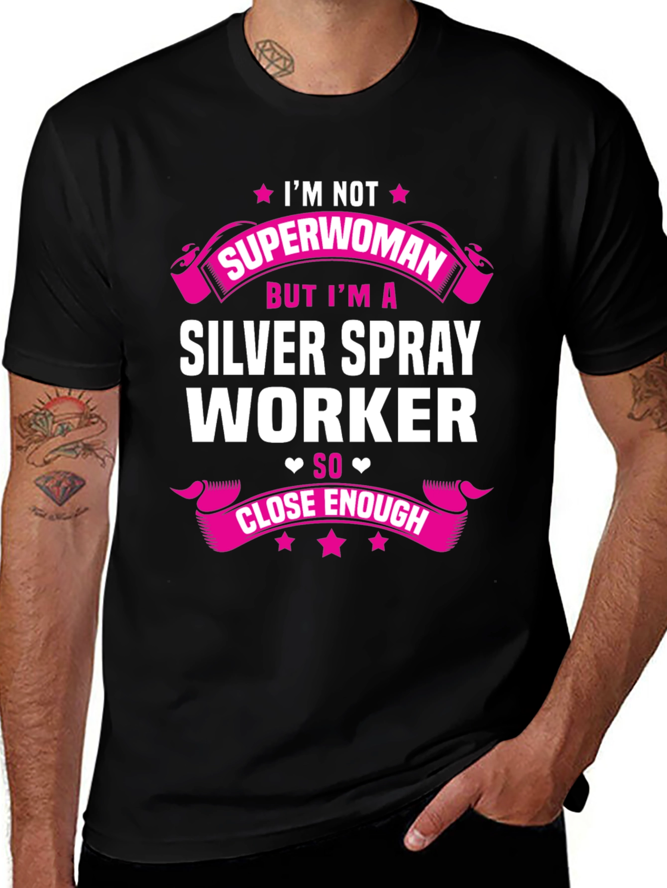Silver Spray Worker T-Shirt - Superwoman Alternative