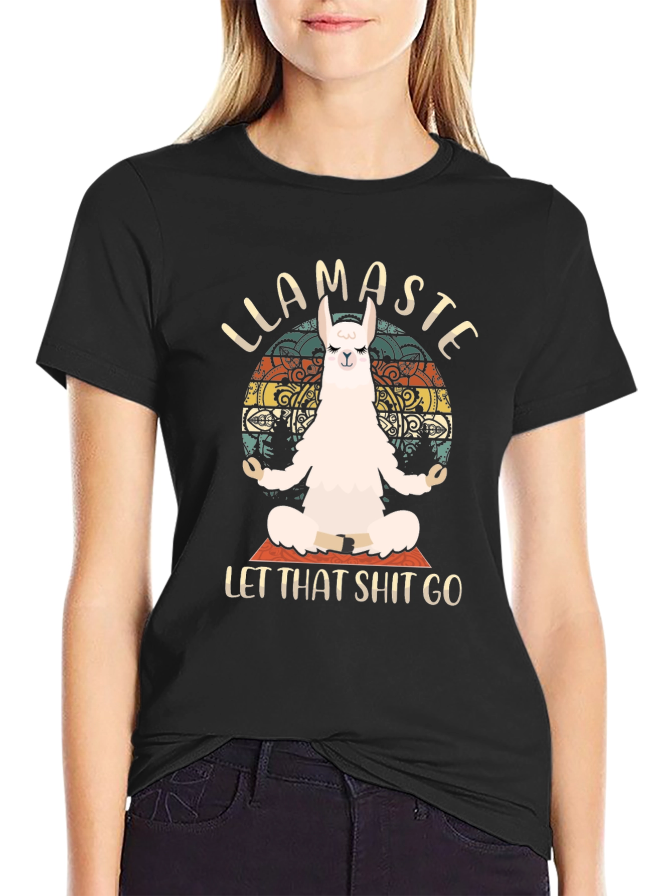 Llamaste Funny Yoga Llama T-Shirt