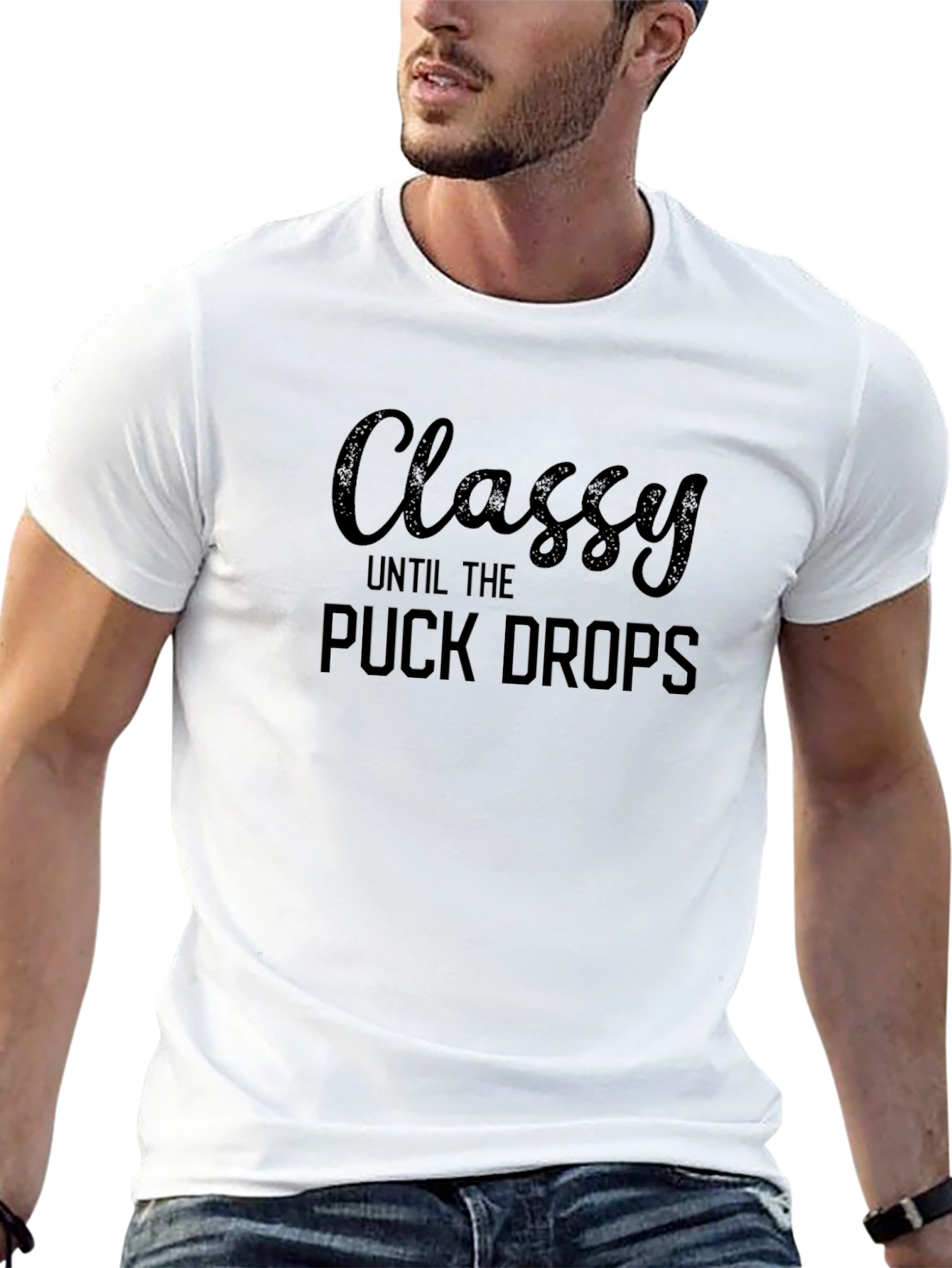 Classy Hockey Fan T-Shirt - Puck Drops