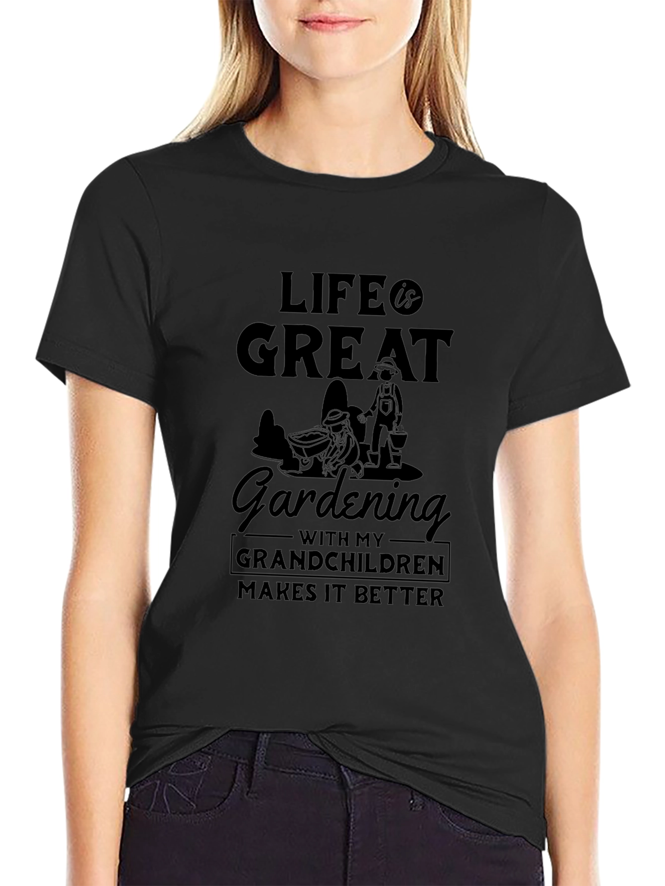 Life is Great Gardening Grandchildren T-Shirt