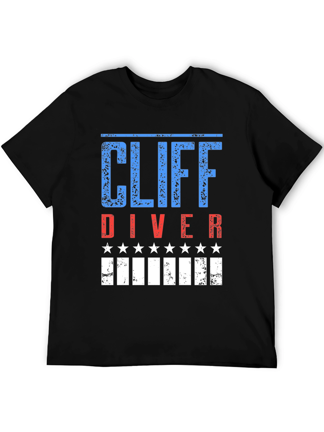 Cliff Diver Patriotic Graphic T-Shirt