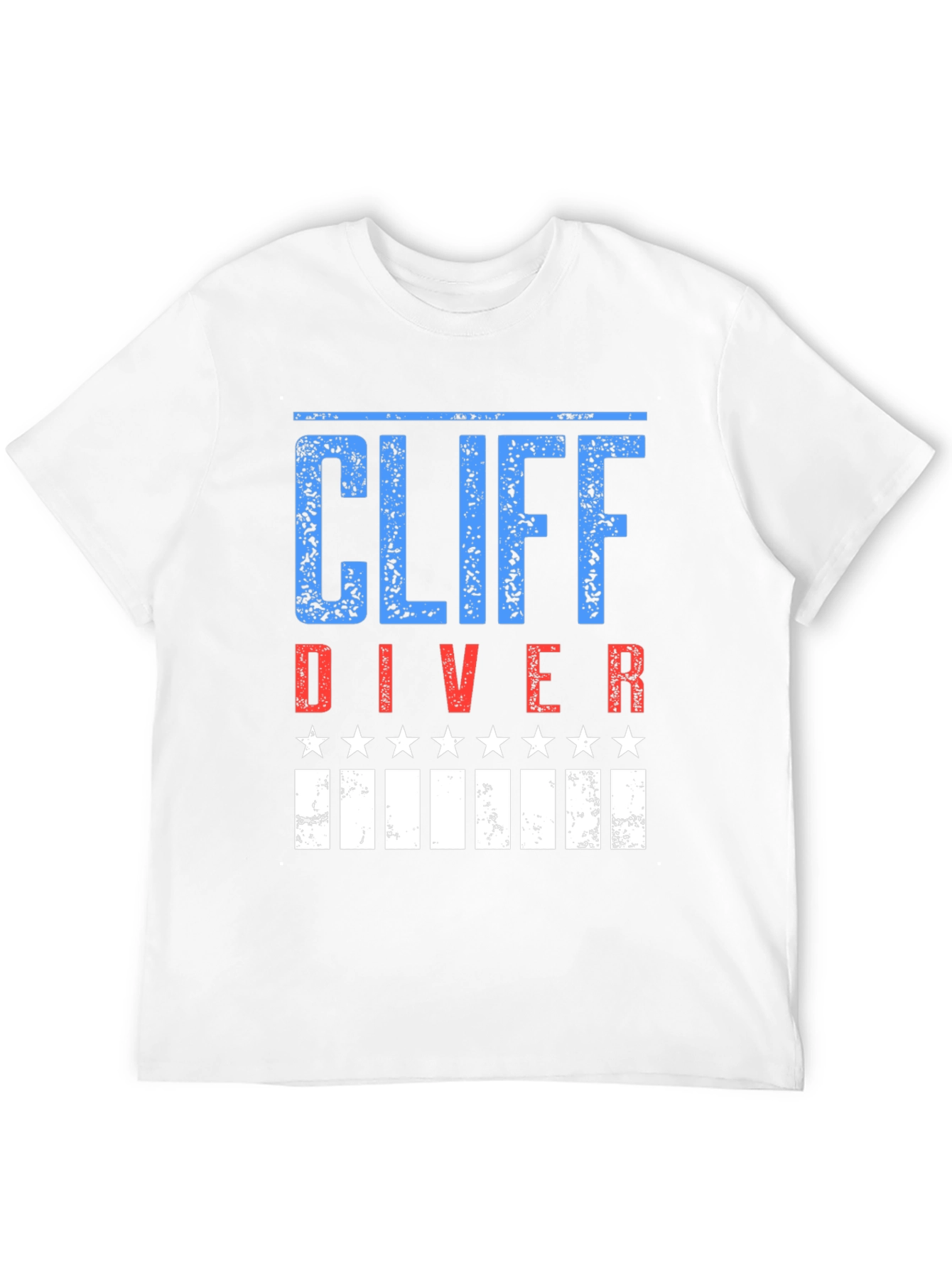 Cliff Diver Patriotic Graphic T-Shirt