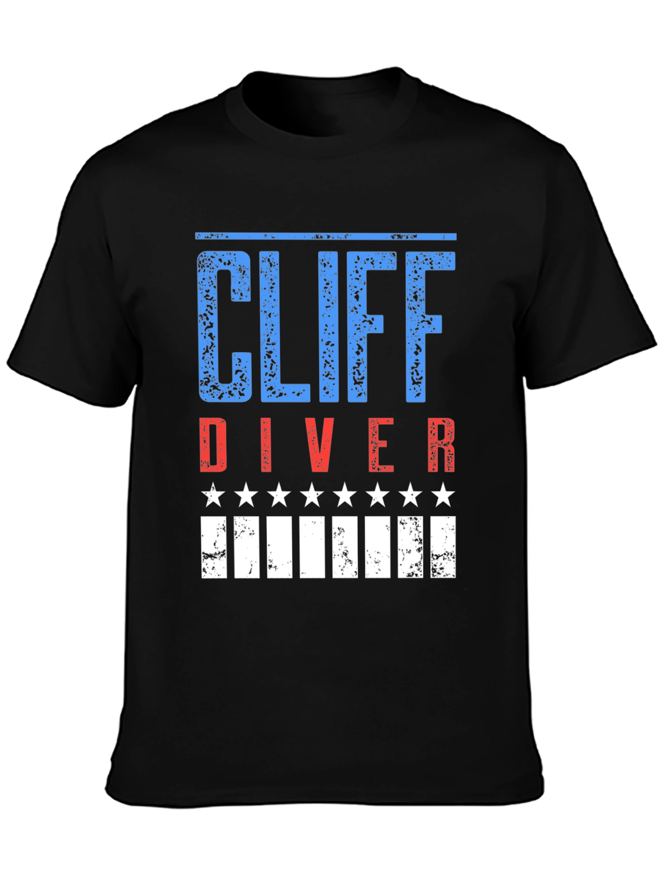 Cliff Diver Patriotic Graphic T-Shirt