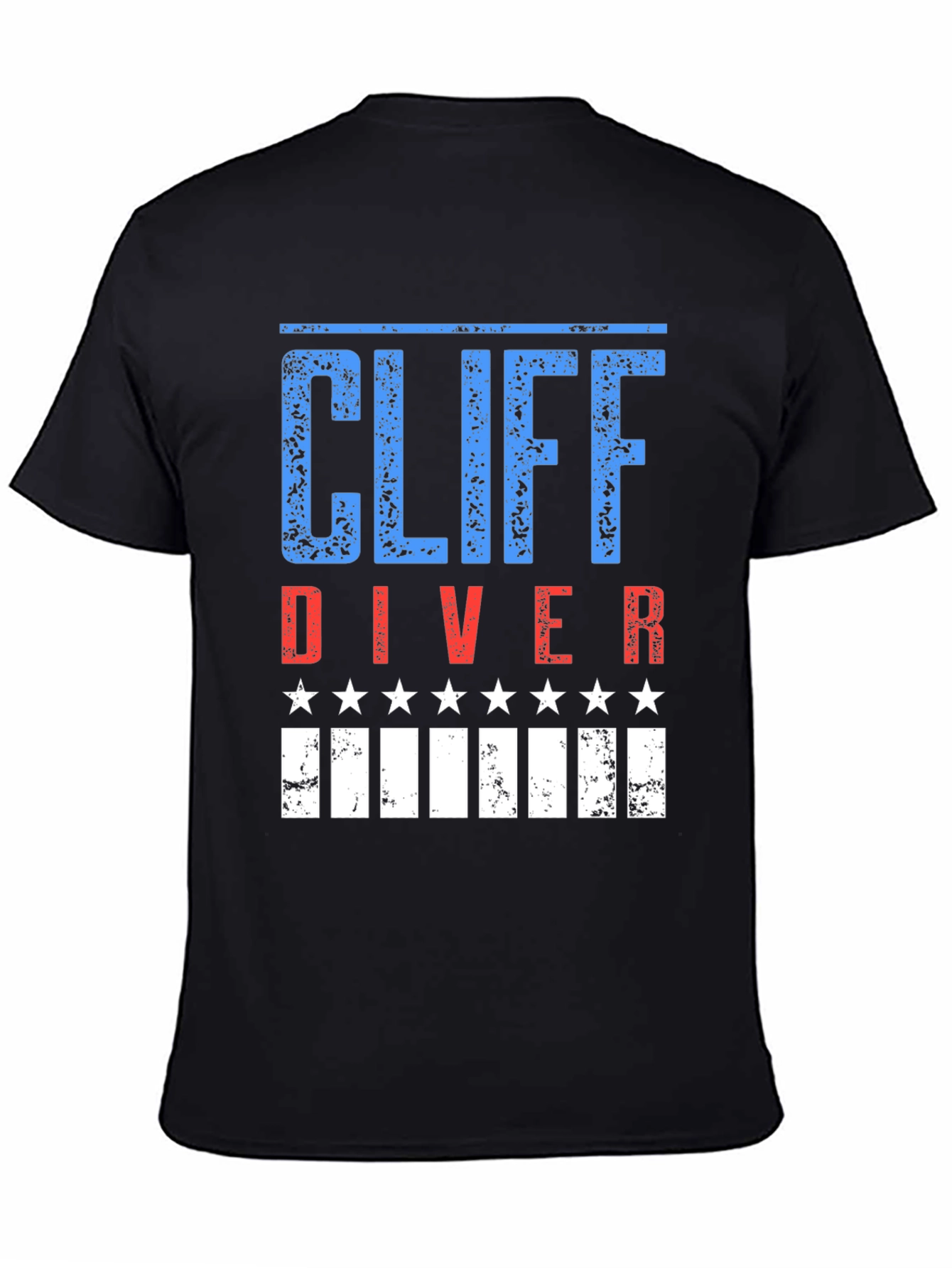 Cliff Diver Patriotic Graphic T-Shirt