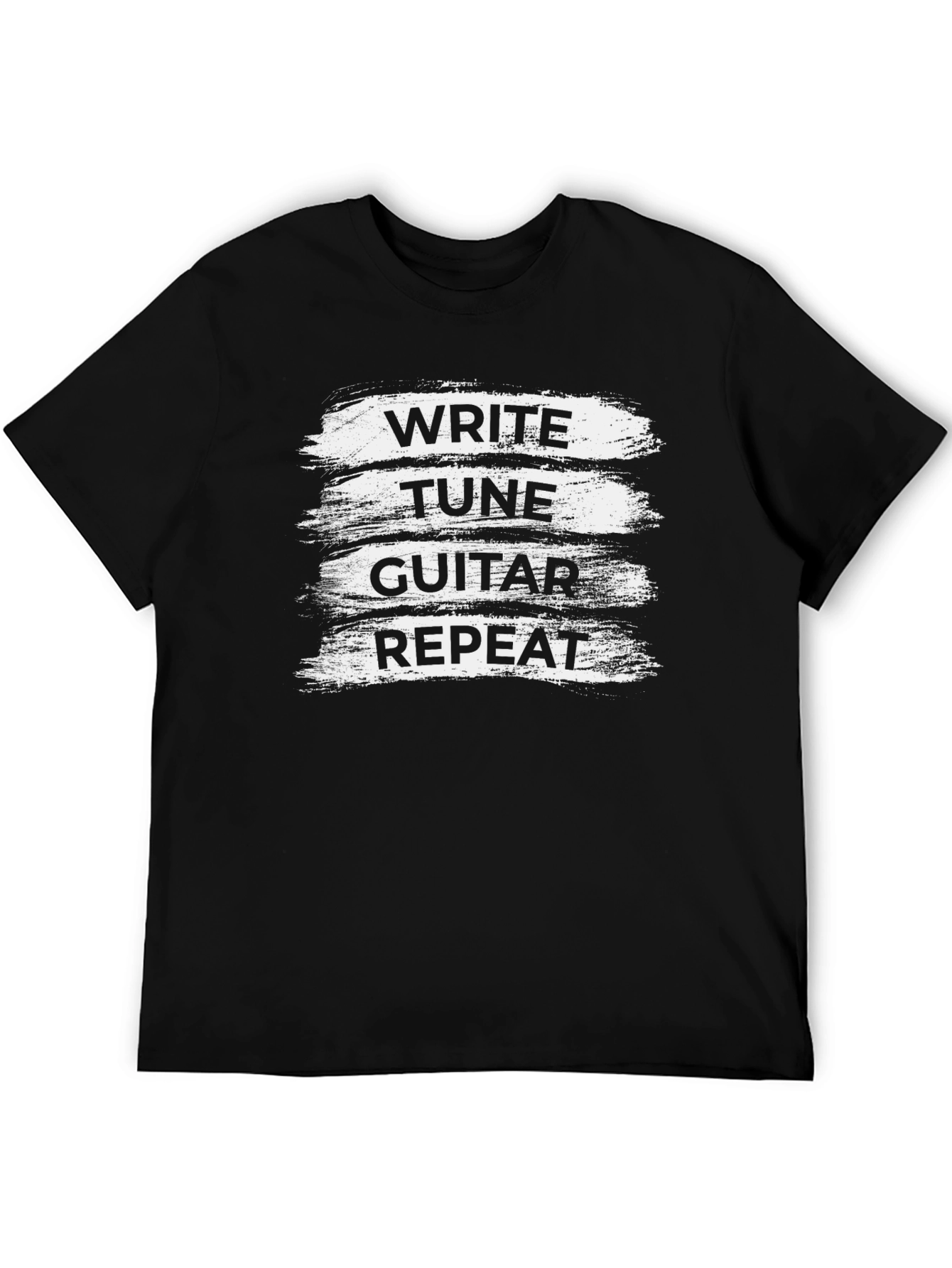 Write Tune Guitar Repeat Black T-Shirt