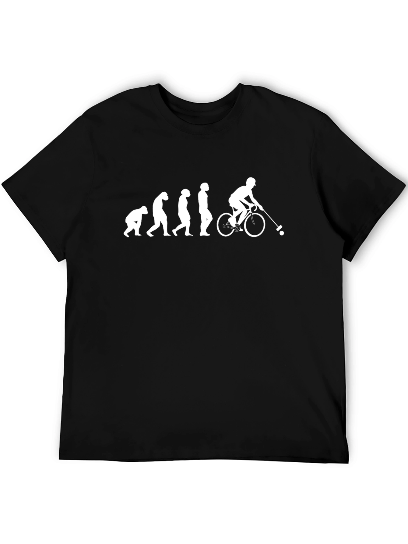 Evolution of Bike Polo Black T-Shirt