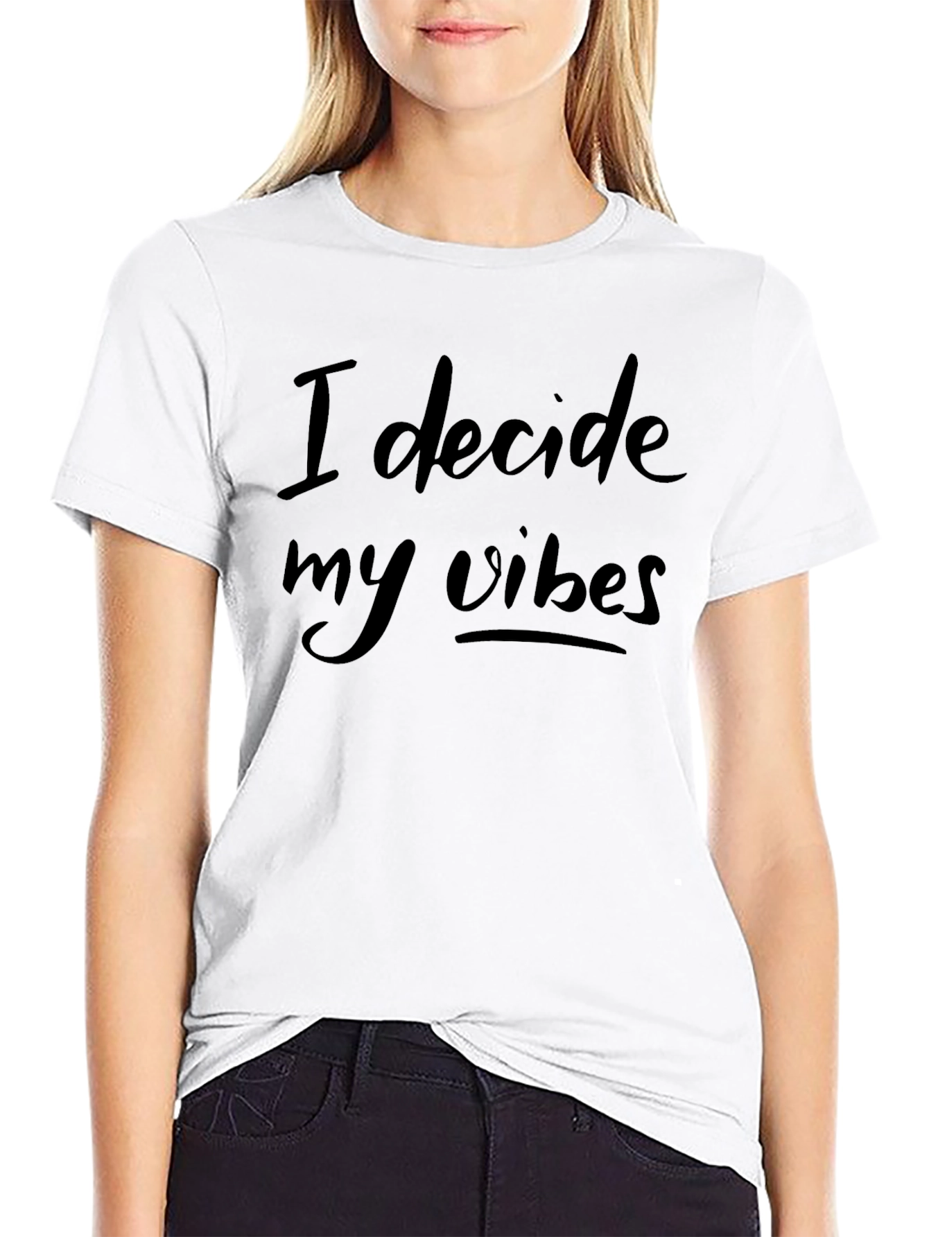 I Decide My Vibes Black Graphic Tee