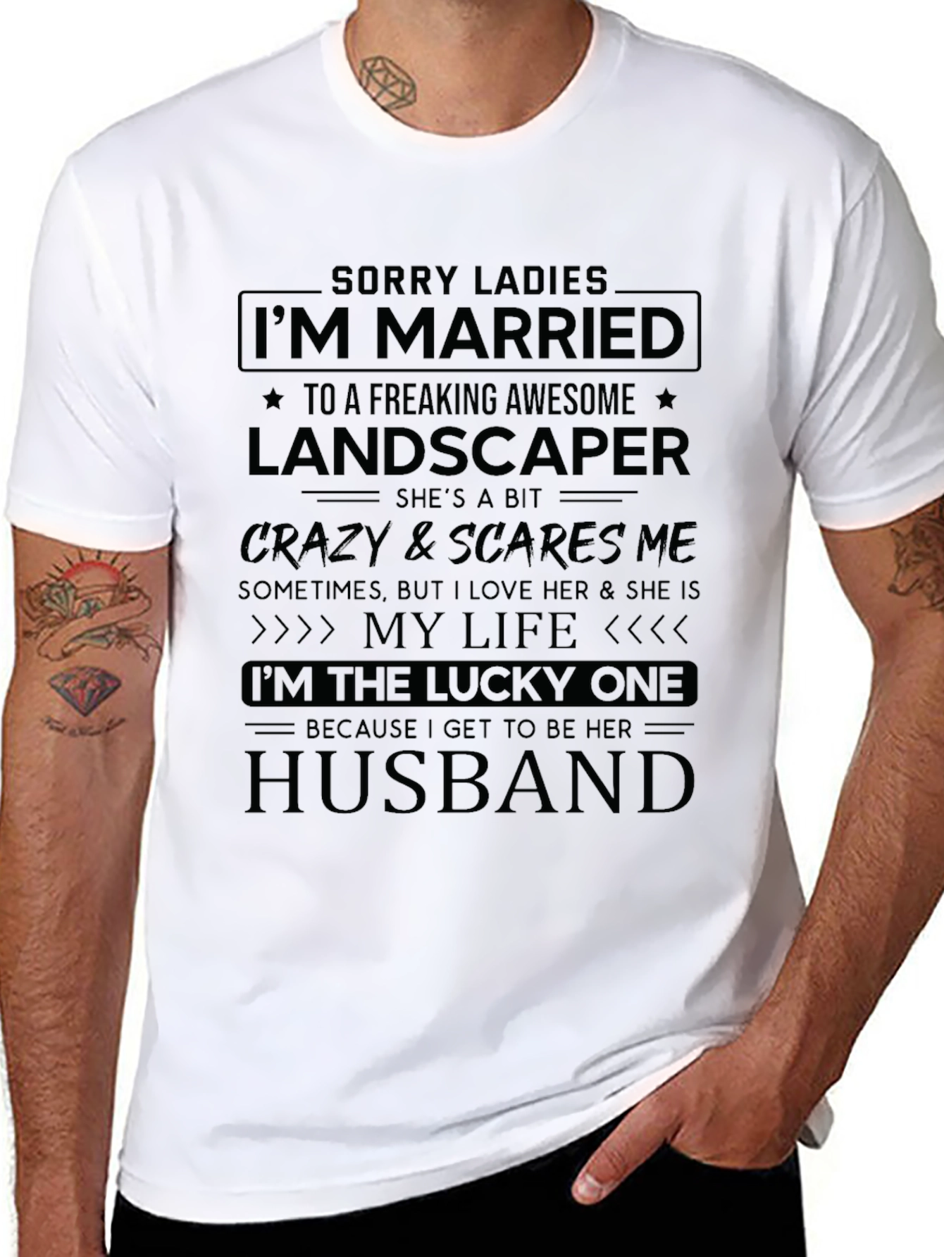Married to a Landscaper Graphic T-Shirt