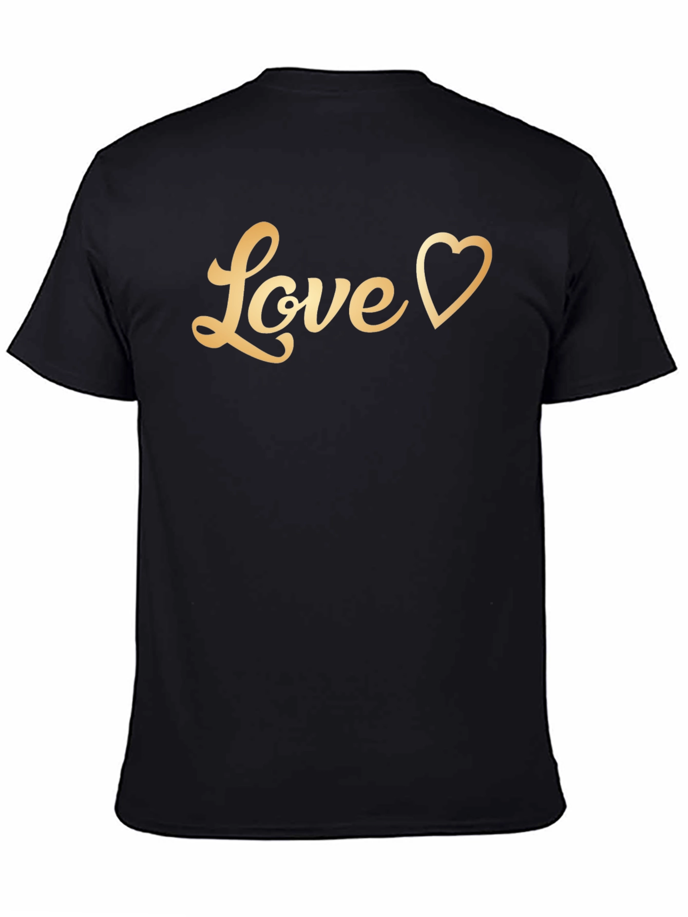 Love Heart Graphic T-Shirt - Black