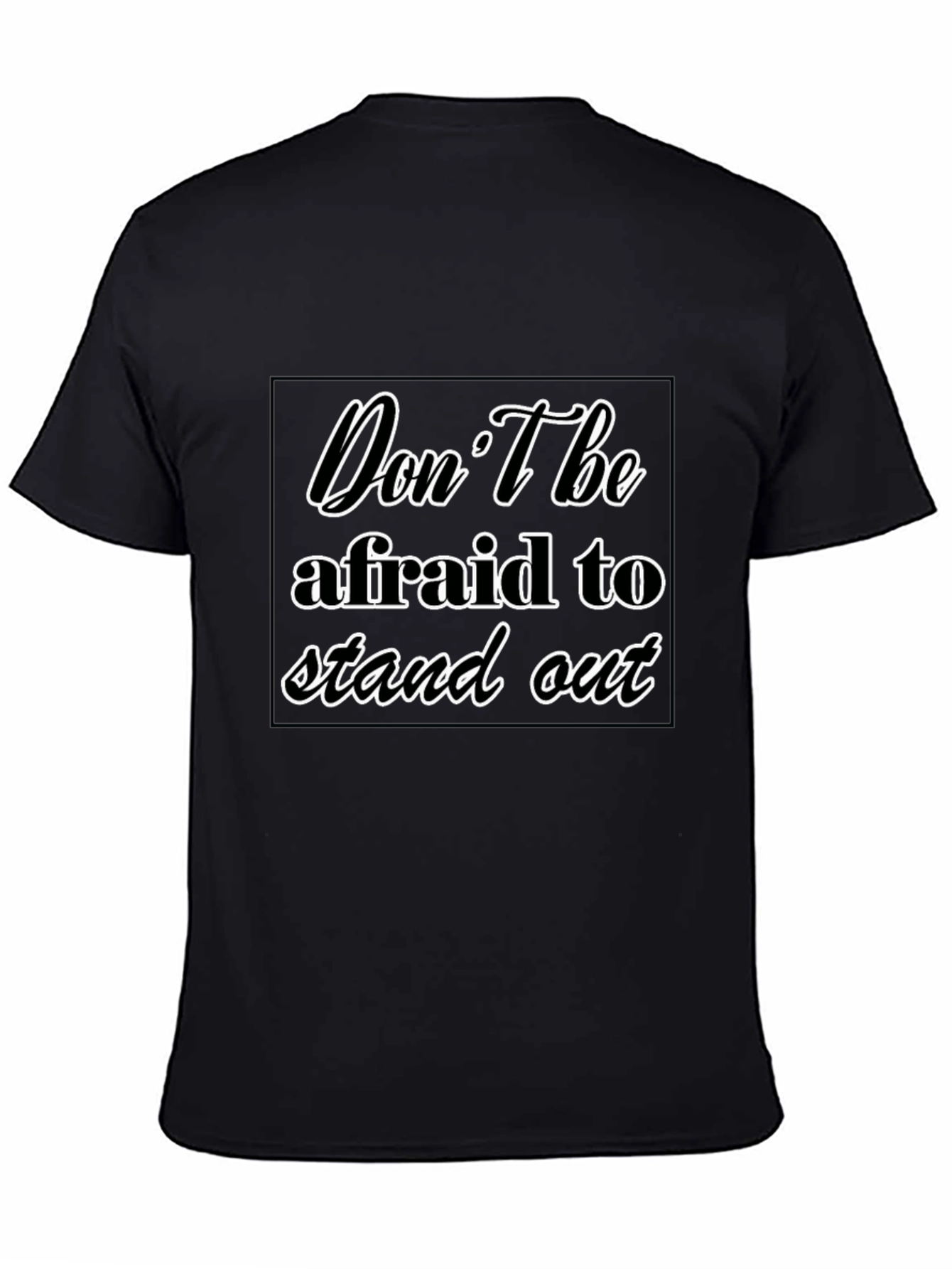 Stand Out Black Graphic Tee