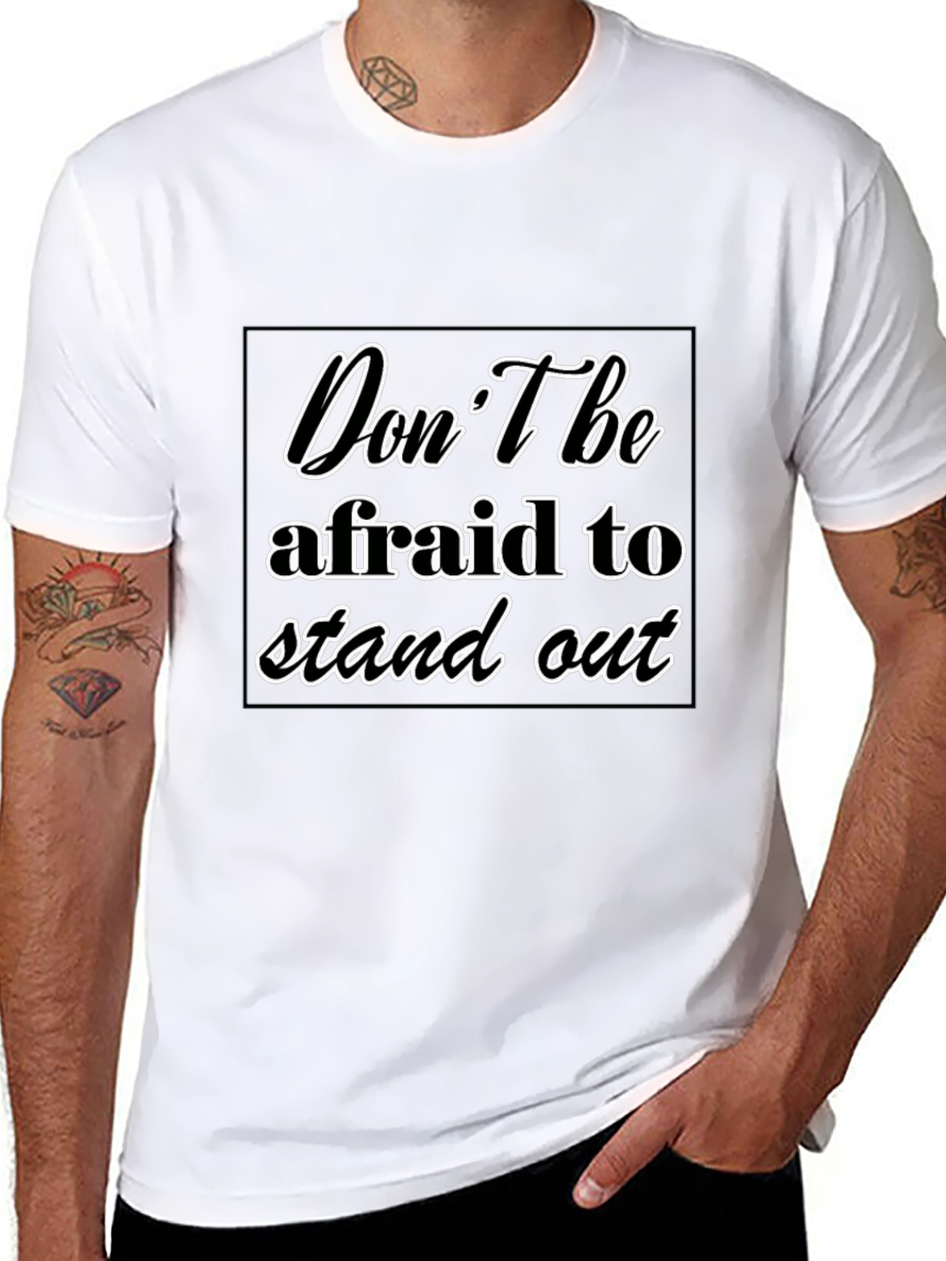 Stand Out Black Graphic Tee