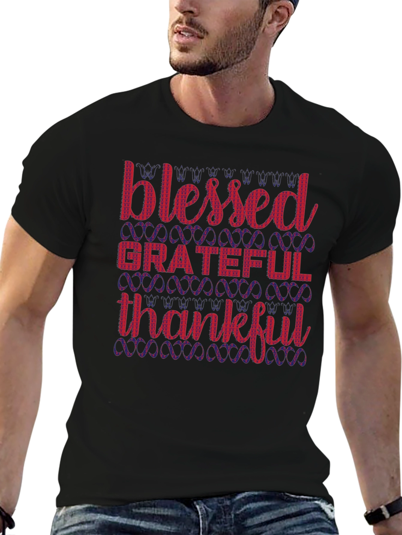 Blessed Grateful Thankful Graphic T-Shirt