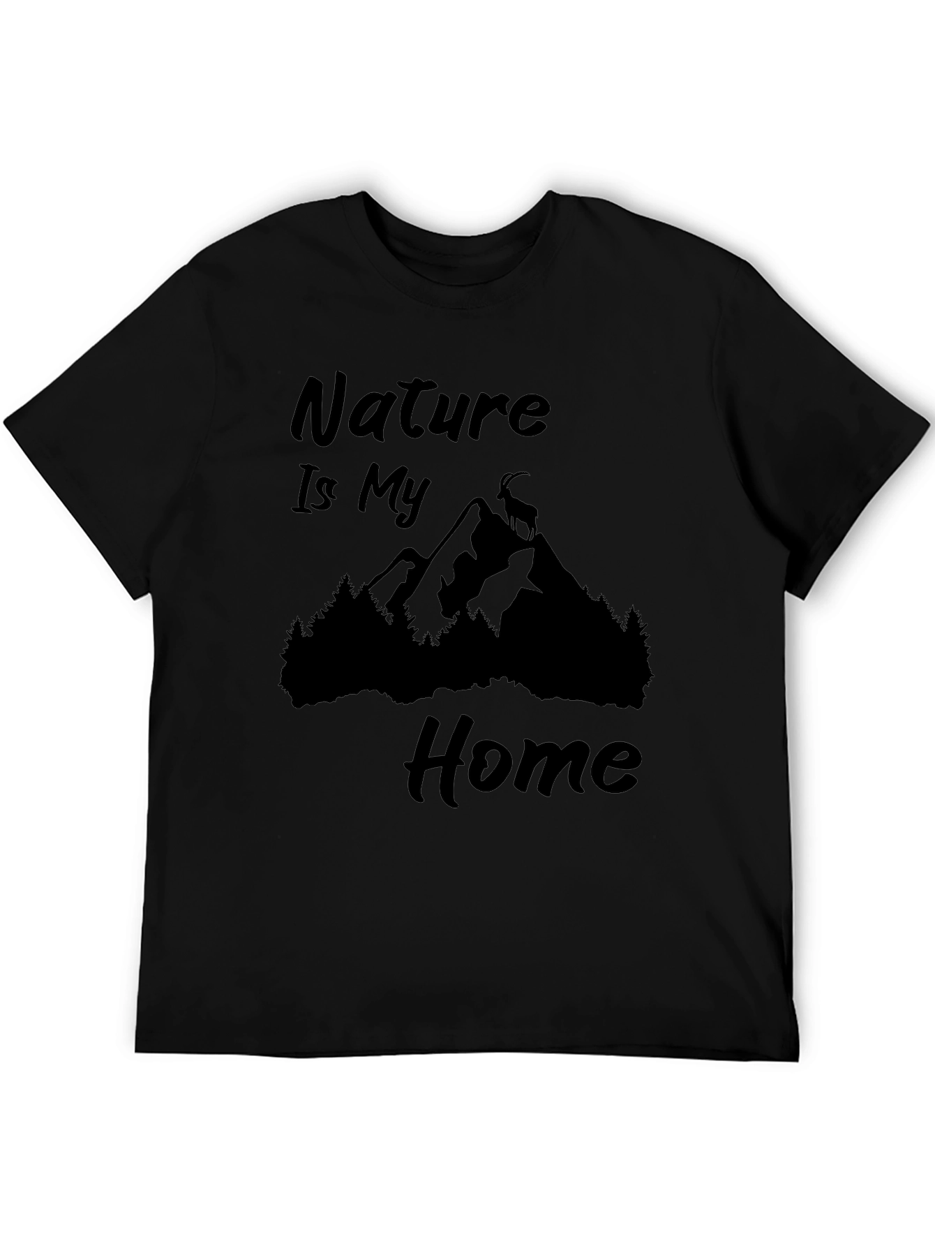 Nature Is My Home Black Graphic Tee