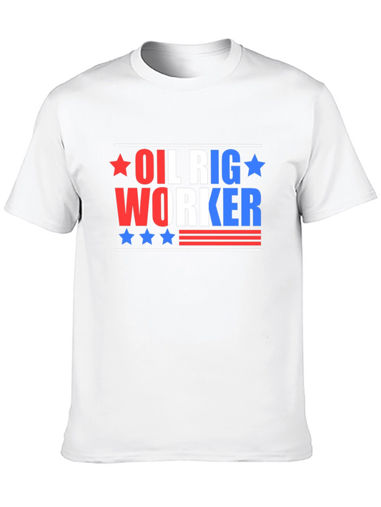 Oil Rig Worker Patriotic T-Shirt