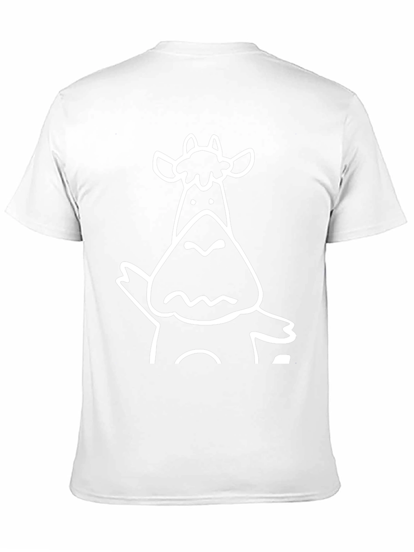 Funny Cartoon Cow Graphic Black T-Shirt