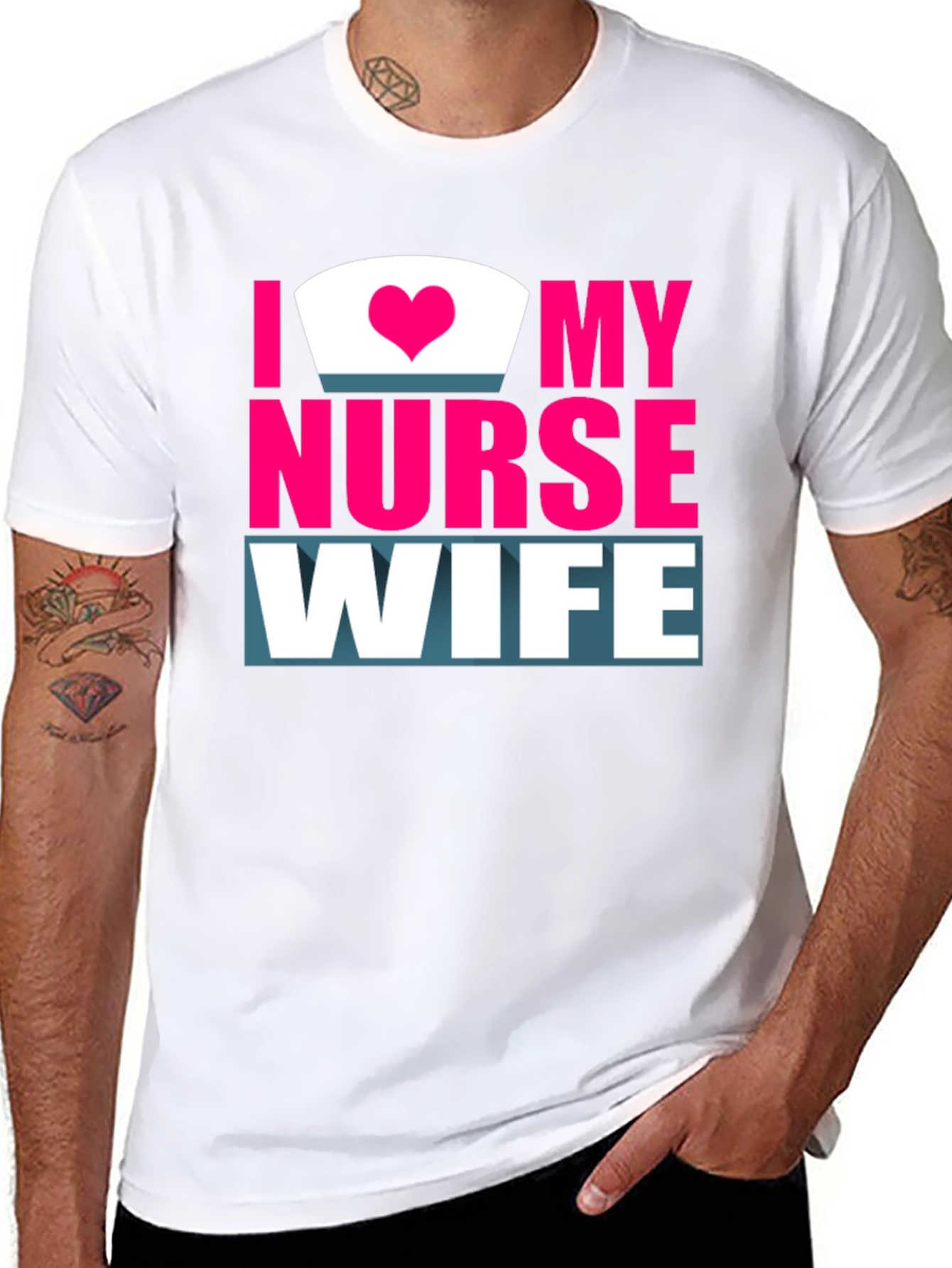 I Love My Nurse Wife Graphic T-Shirt