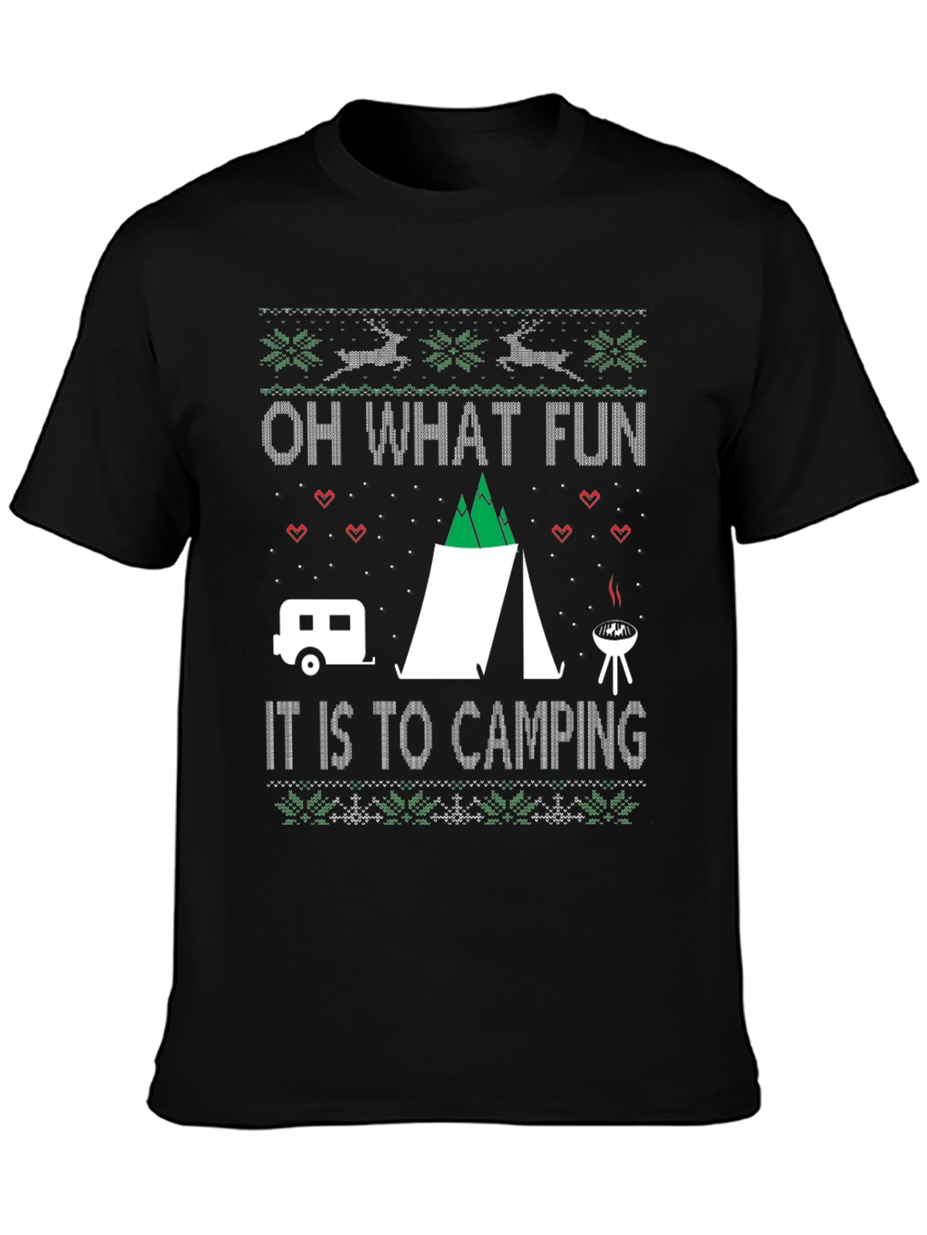 Camping Ugly Christmas Sweater T-Shirt