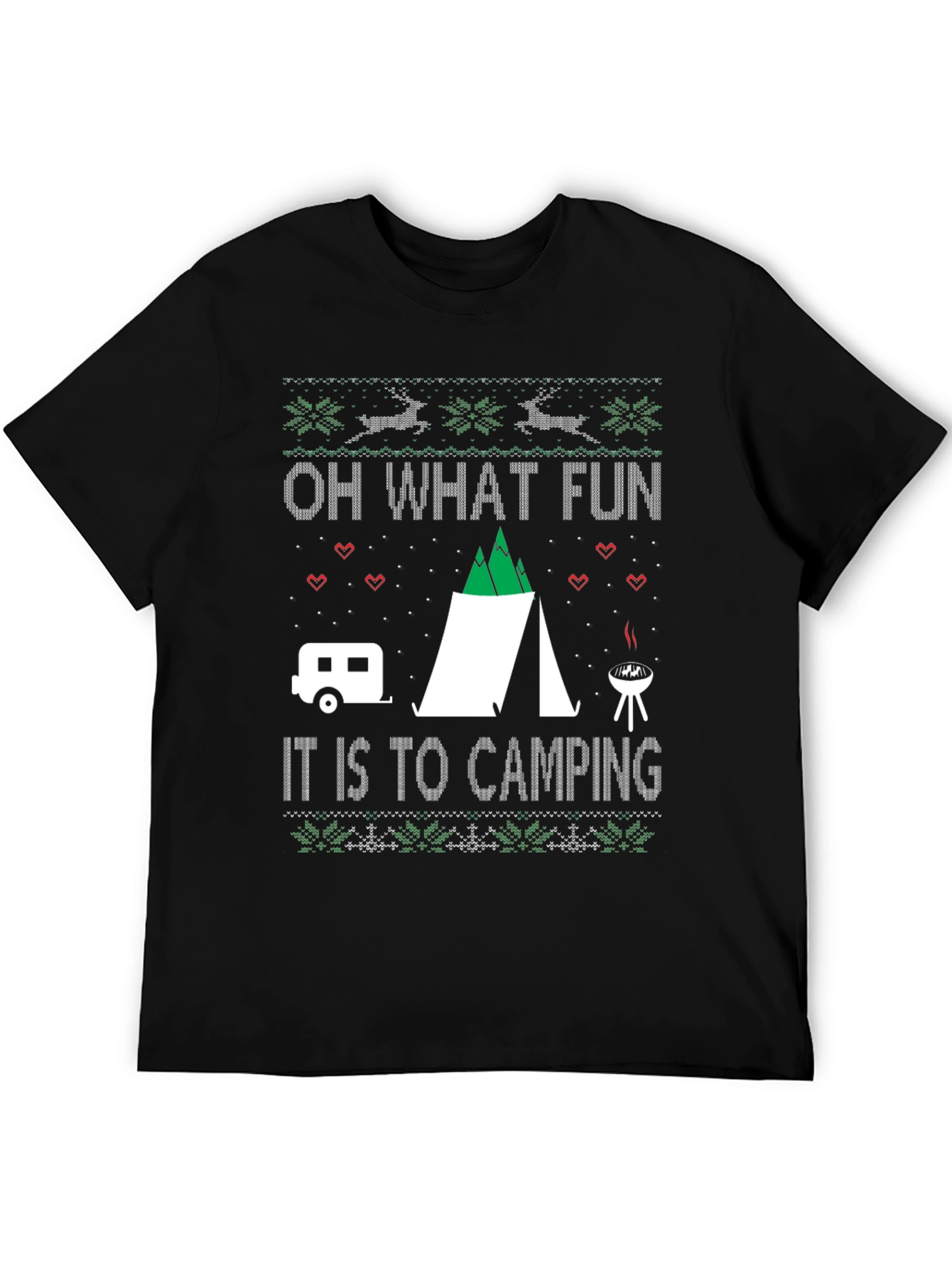 Camping Ugly Christmas Sweater T-Shirt