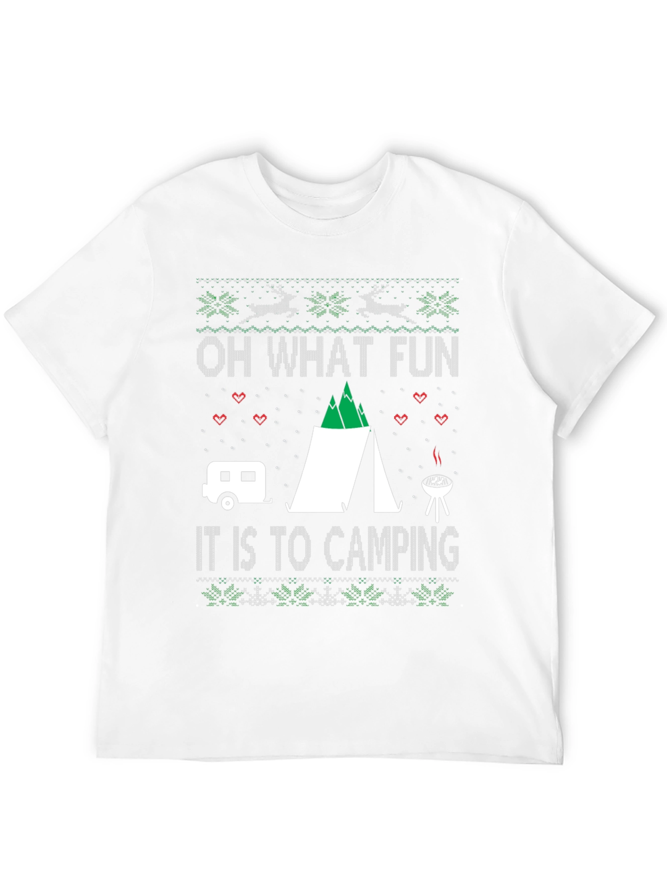 Camping Ugly Christmas Sweater T-Shirt