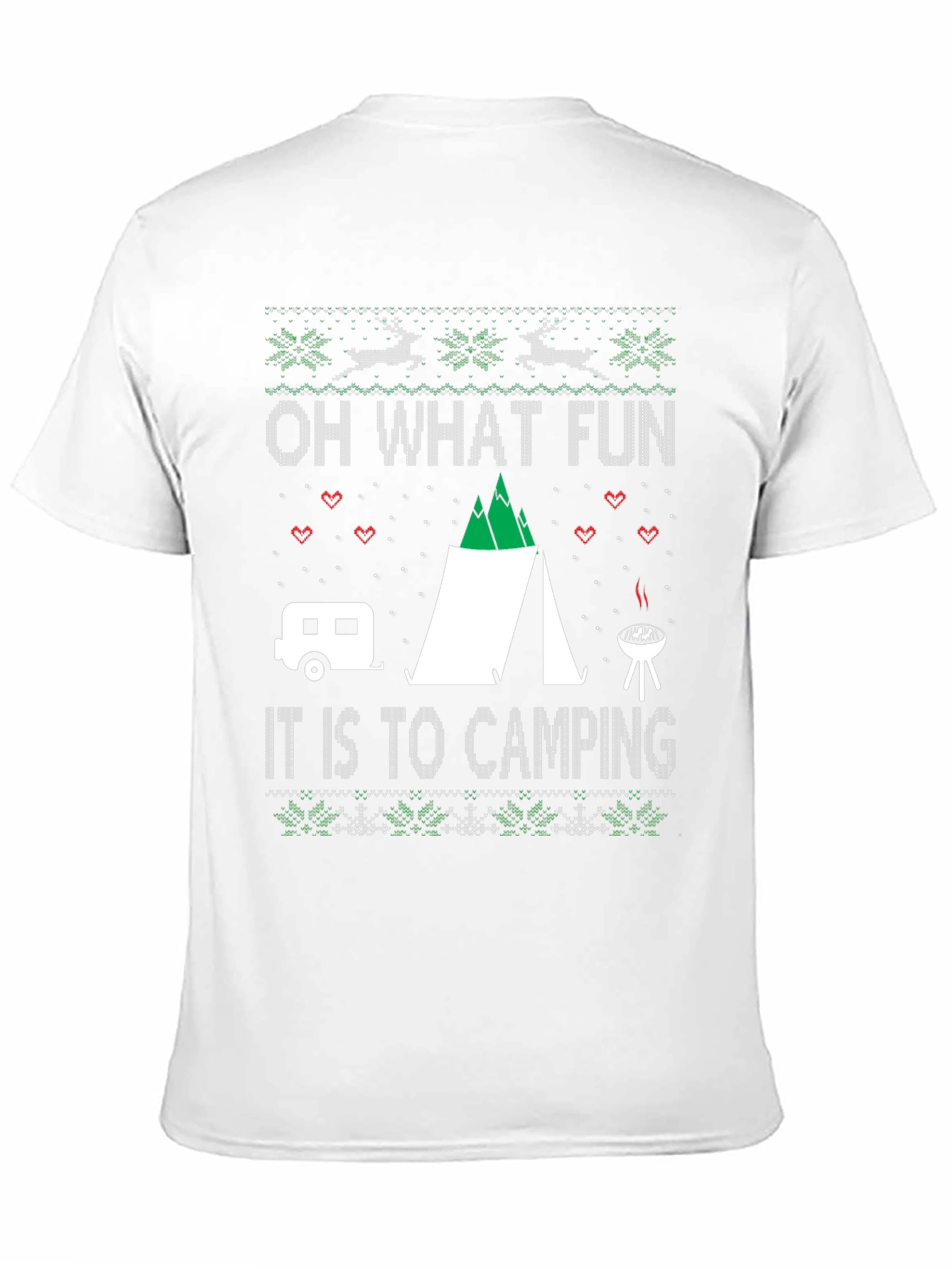 Camping Ugly Christmas Sweater T-Shirt