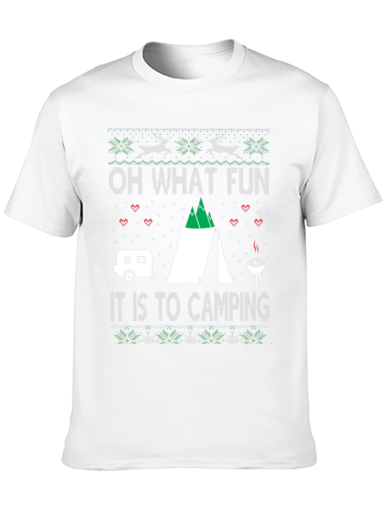 Camping Ugly Christmas Sweater T-Shirt