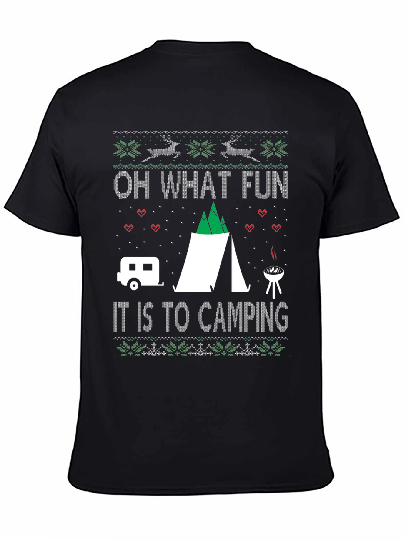 Camping Ugly Christmas Sweater T-Shirt