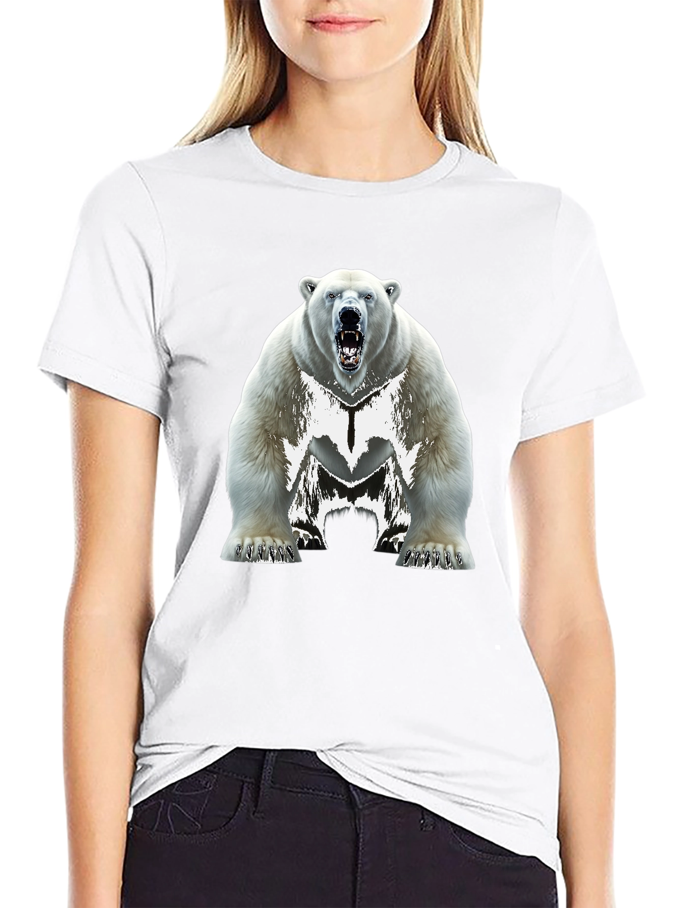 Polar Bear Graphic T-Shirt - Black