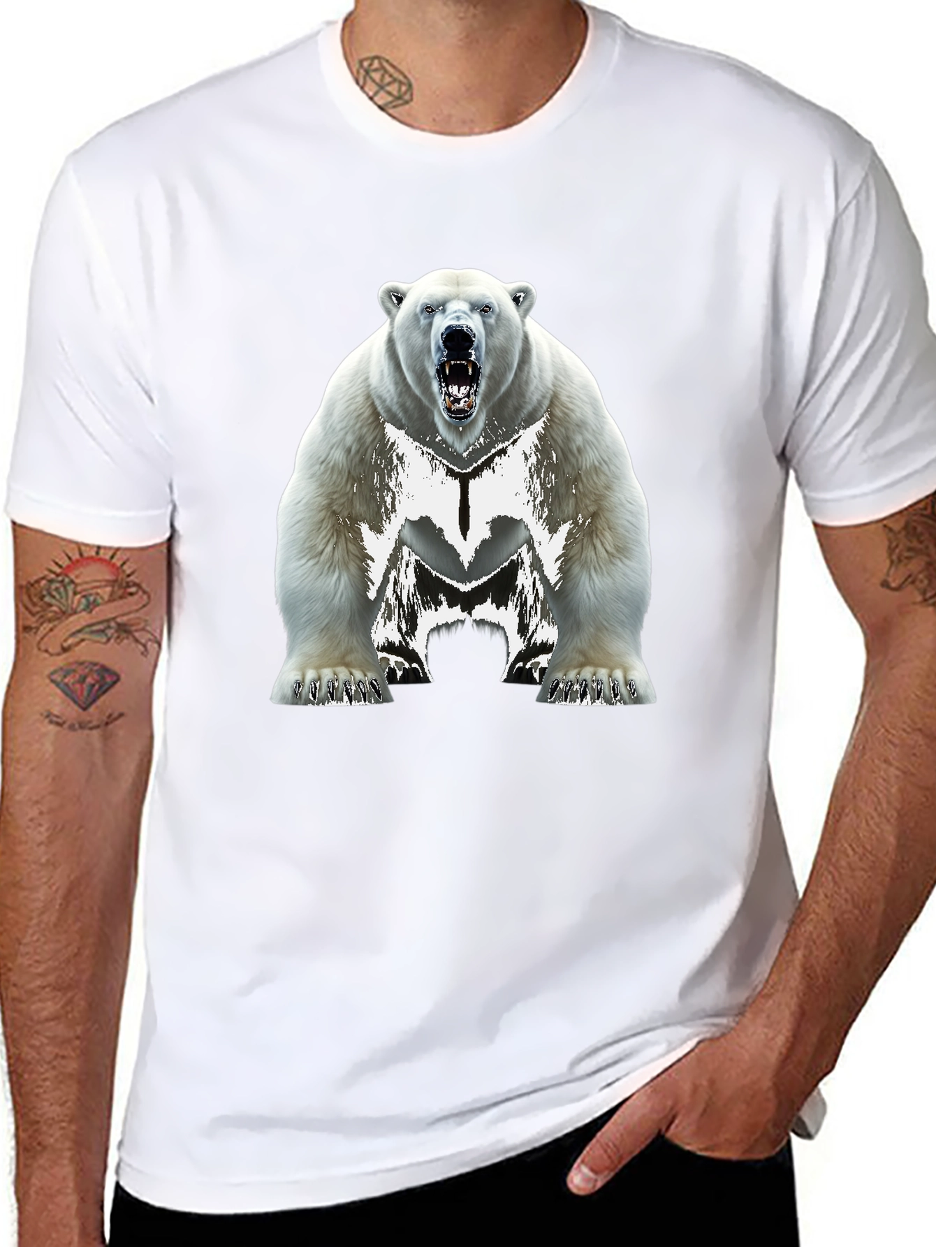 Polar Bear Graphic T-Shirt - Black