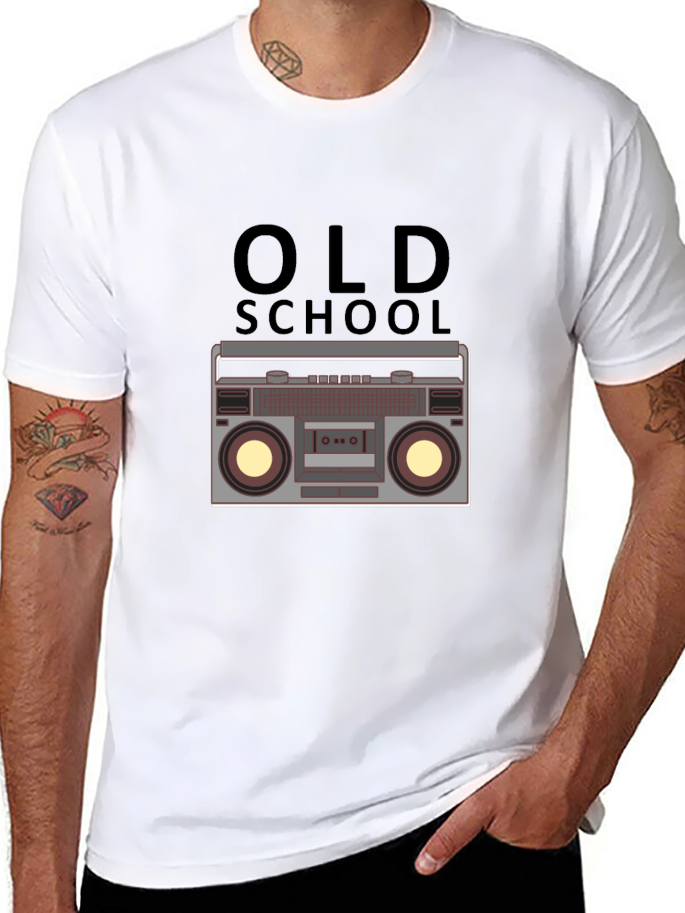 Old School Boombox Graphic T-Shirt