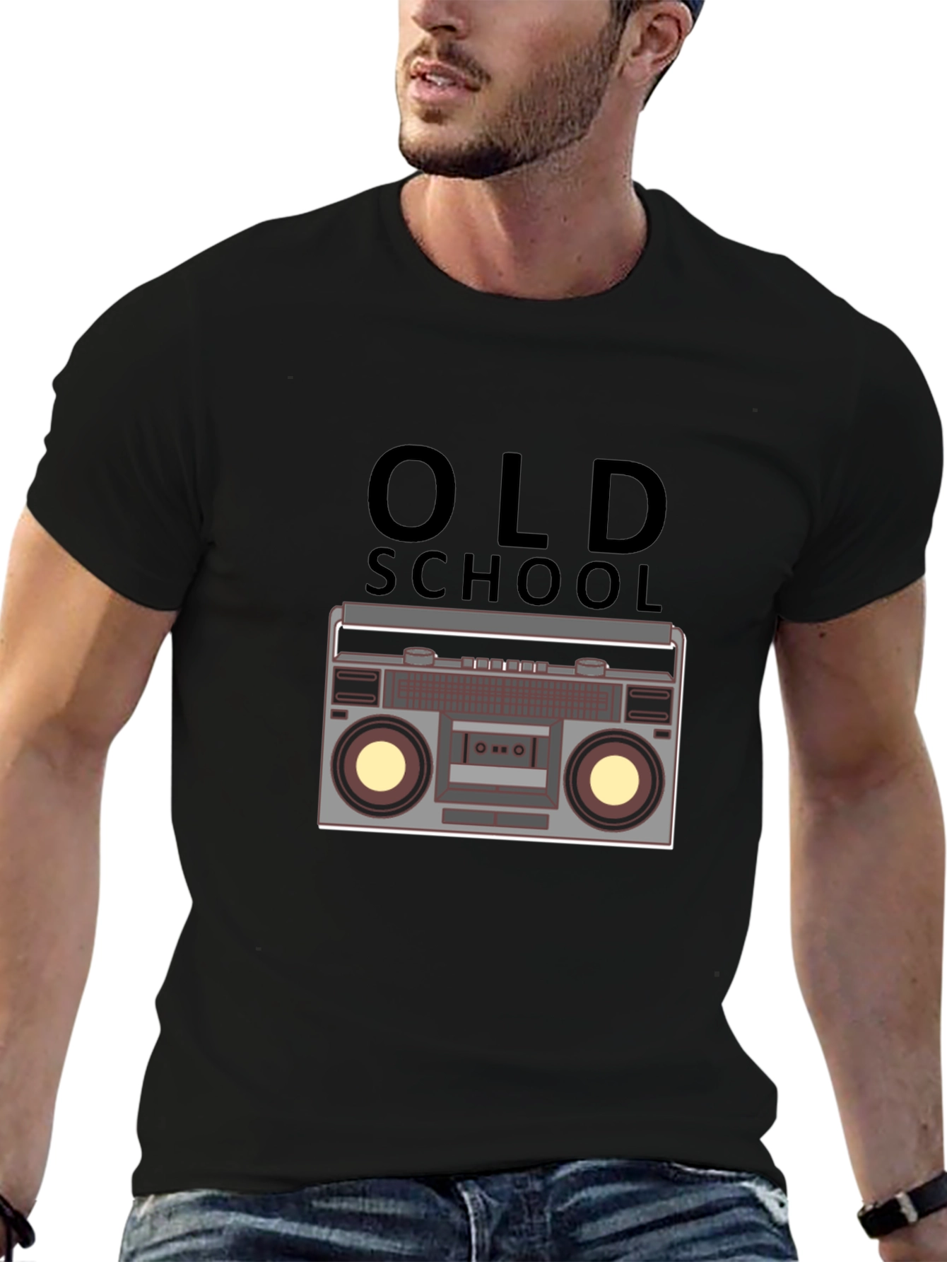 Old School Boombox Graphic T-Shirt