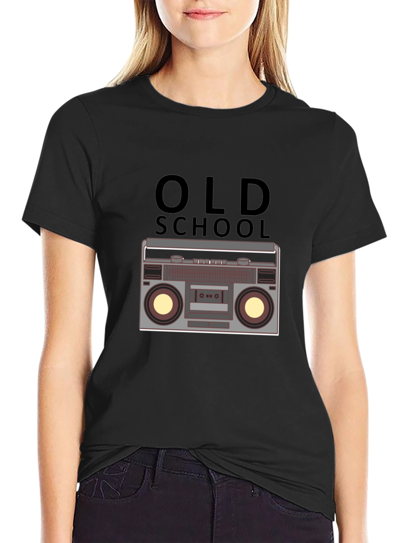 Old School Boombox Graphic T-Shirt