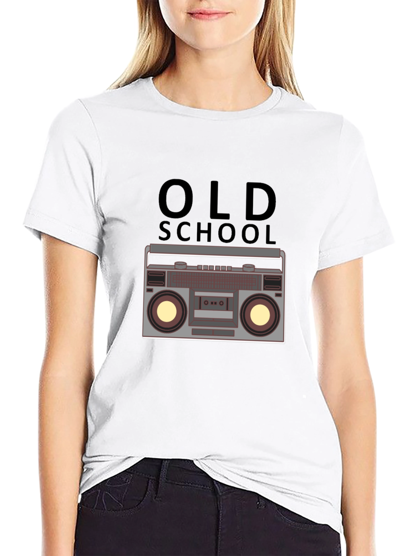 Old School Boombox Graphic T-Shirt