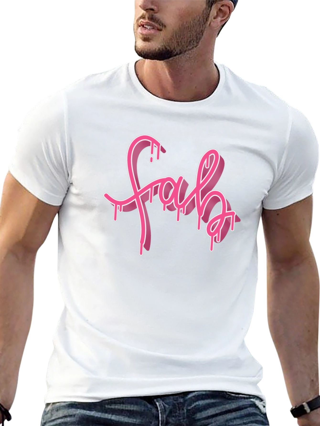 Fab Drip Tee - Trendy Graphic Black T-Shirt