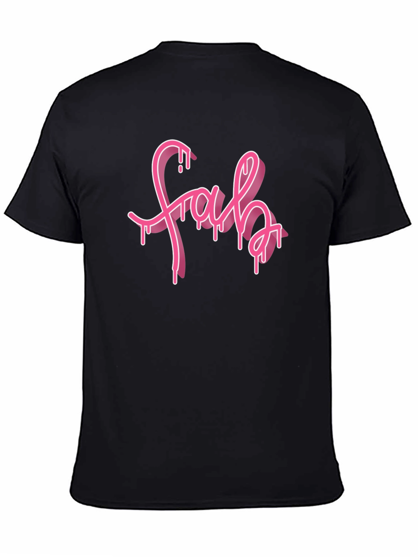 Fab Drip Tee - Trendy Graphic Black T-Shirt