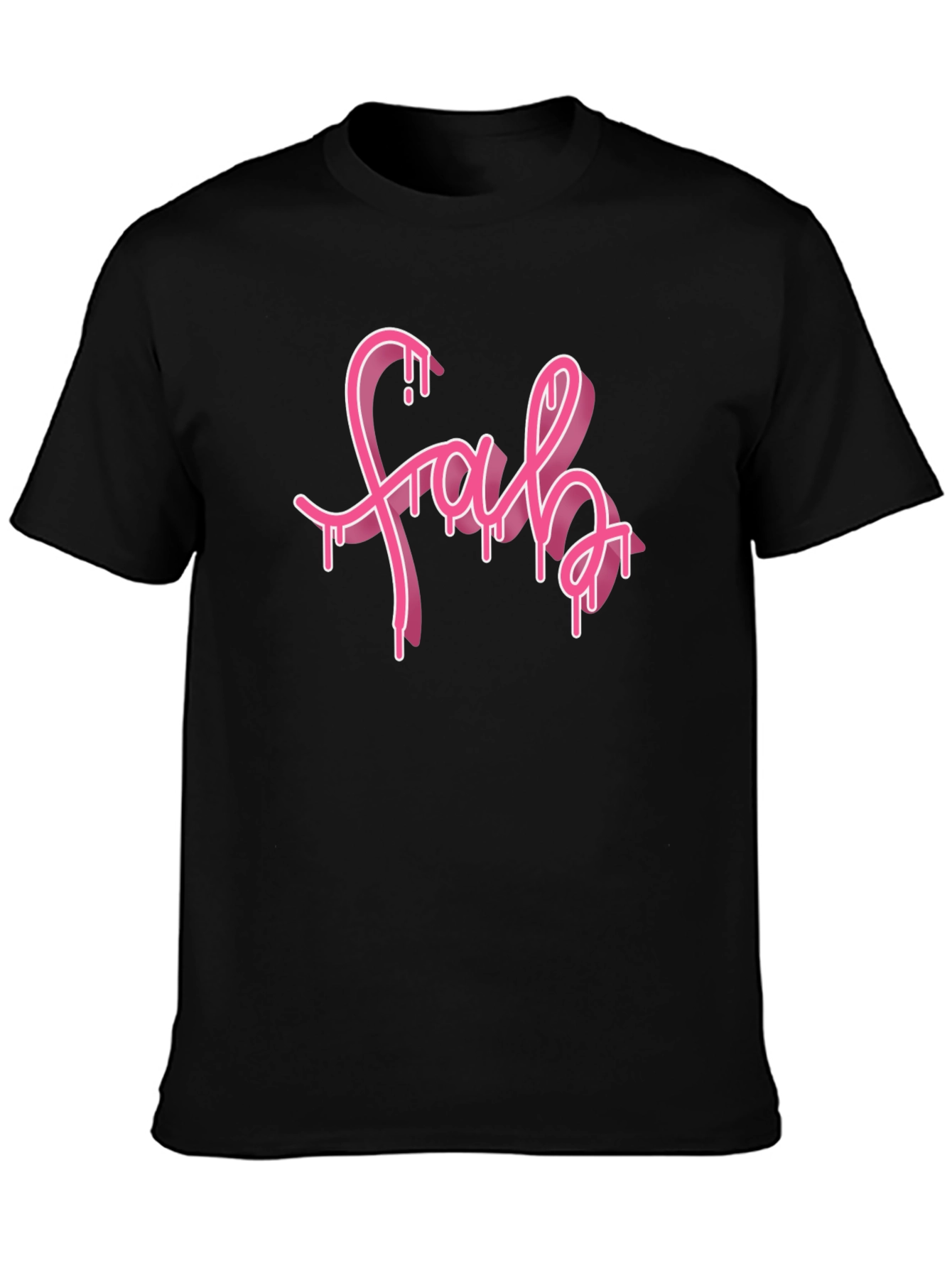 Fab Drip Tee - Trendy Graphic Black T-Shirt