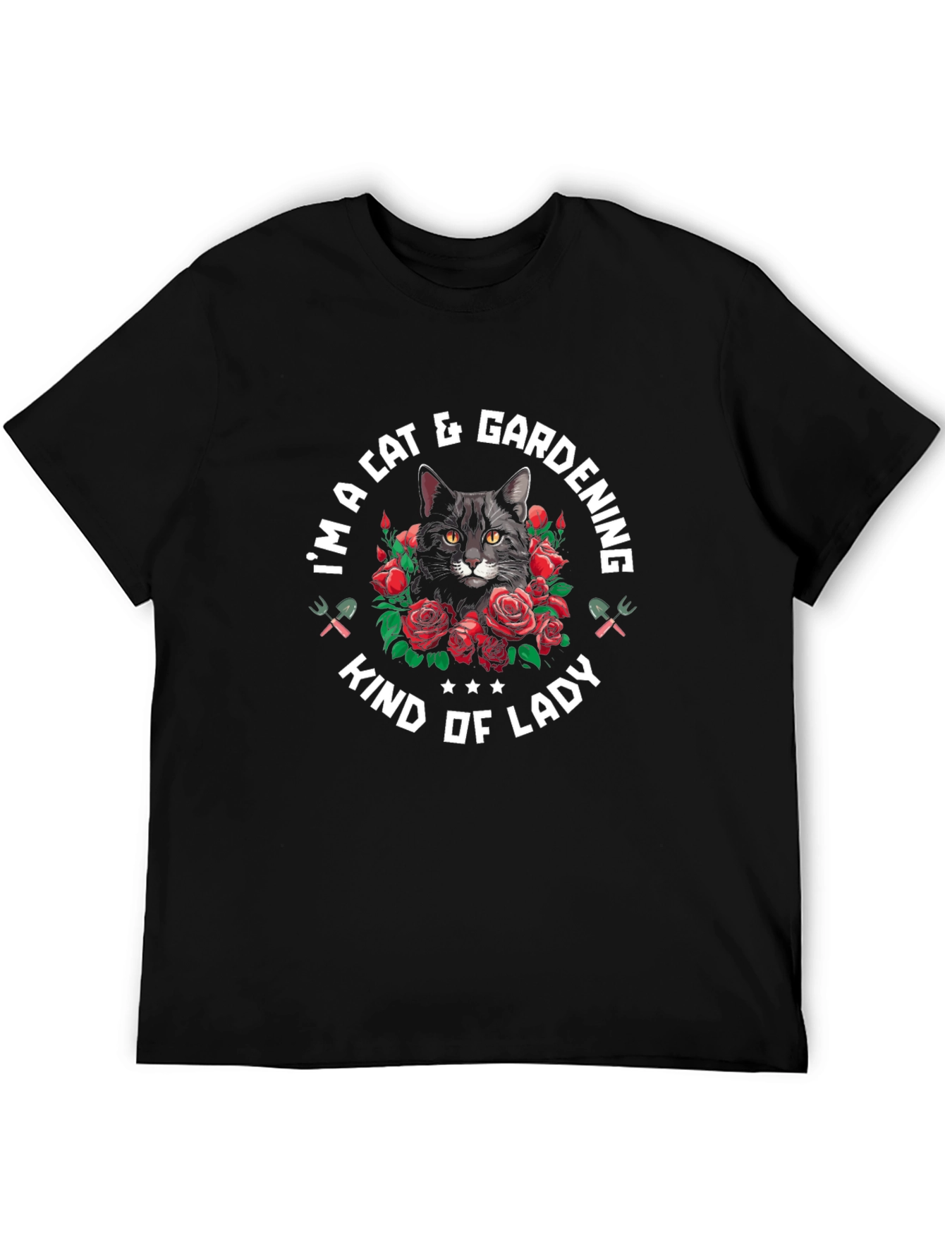 Cat & Gardening Lady T-Shirt